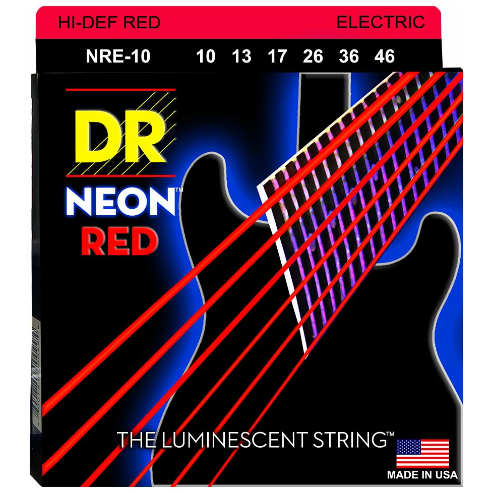 DR Strings Neon Red NRE-10 Medium