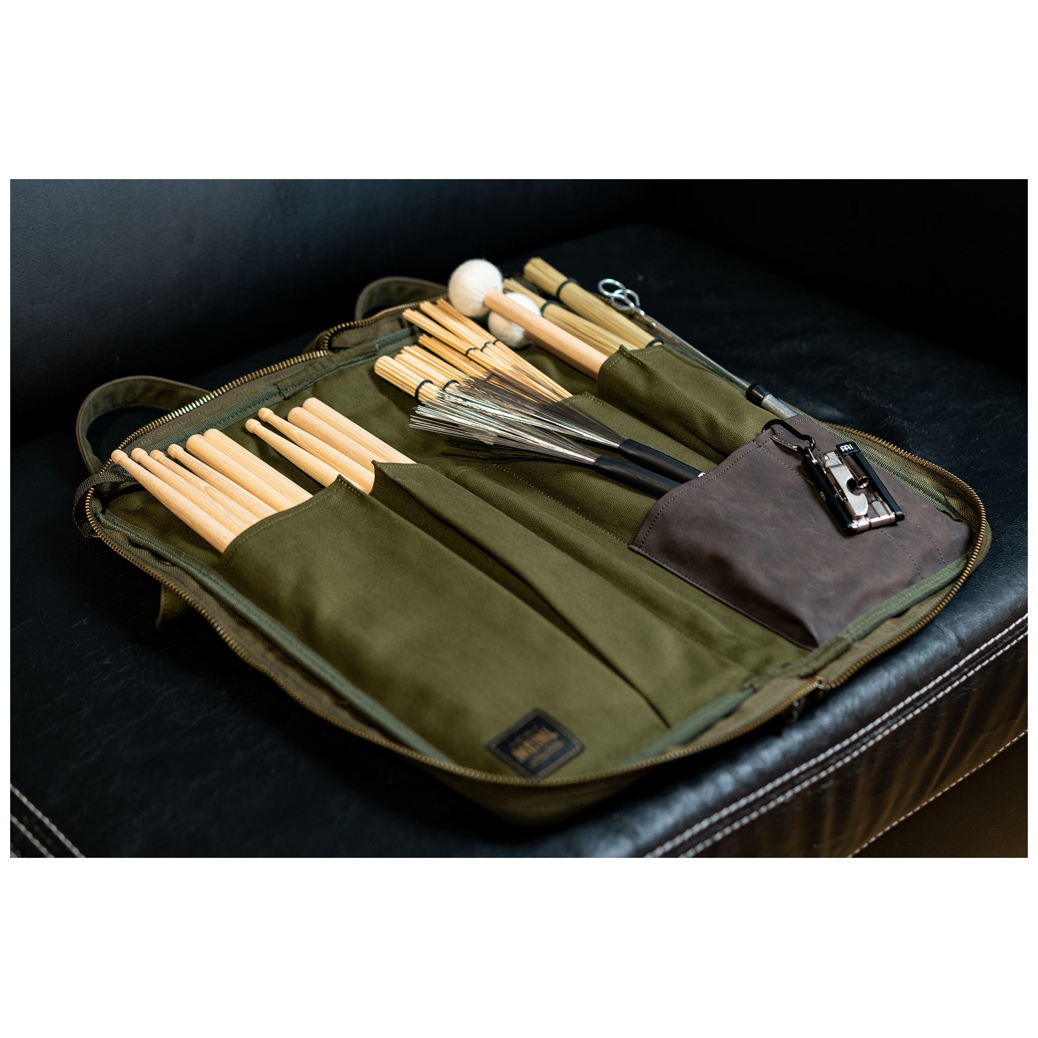 Image of Meinl cymbals mwsgr canvas collection stick bag, forrest green 10028398 7