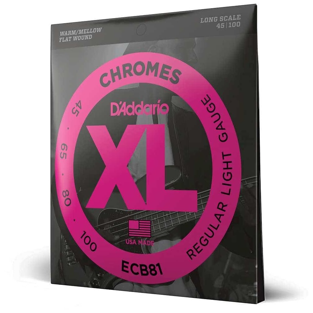 D’Addario - D’Addario ECB81 - XL Bass Chromes, Long Scale, 45-100 - 3
