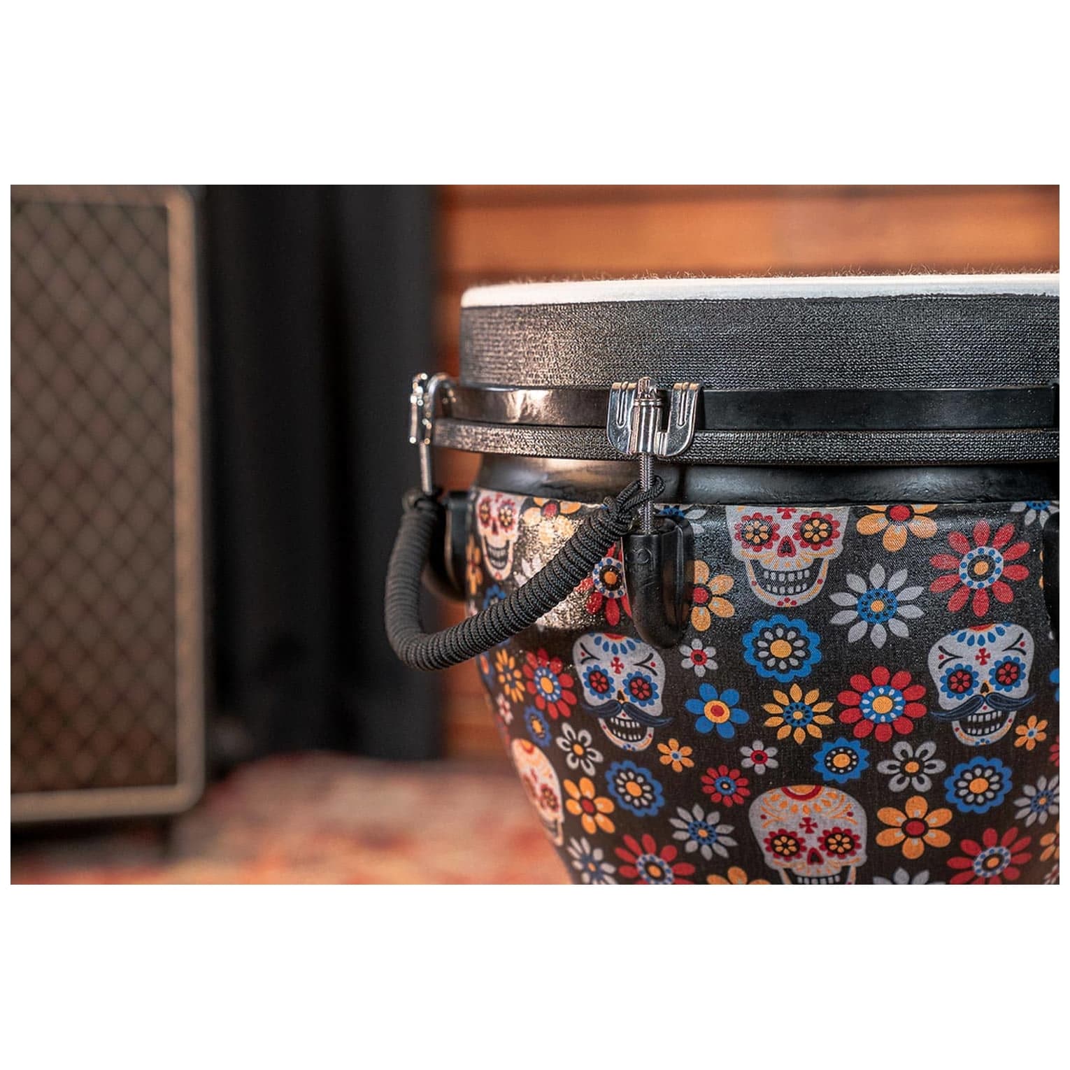 Meinl Percussion - Meinl Percussion JD12DA 12 Jumbo Djembe, Day Of The Dead - 5