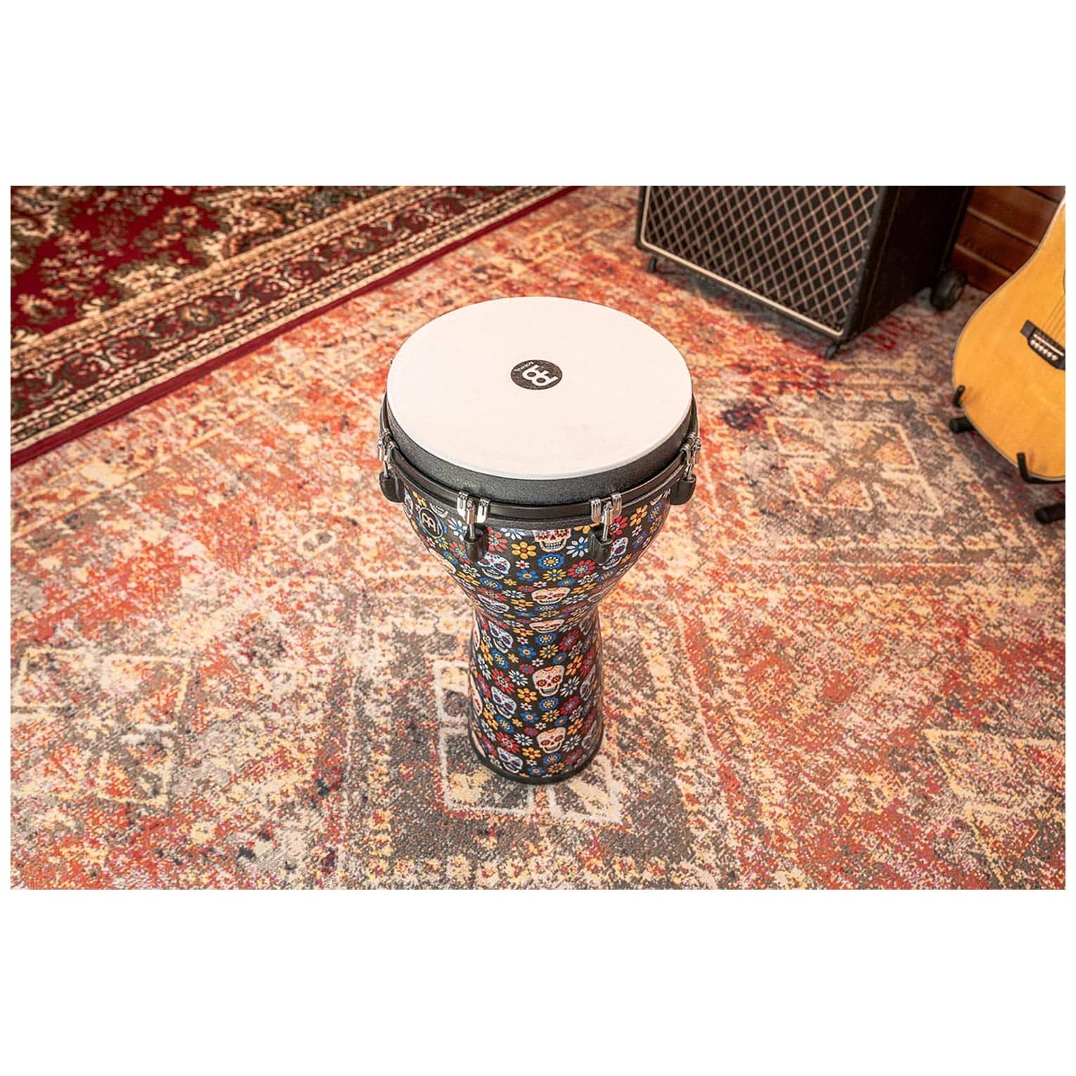 Meinl Percussion - Meinl Percussion JD14DA 14 Jumbo Djembe, Day Of The Dead - 4