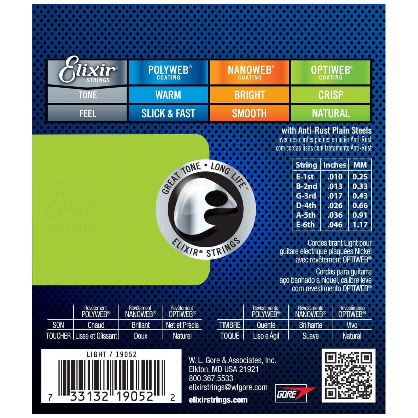 Elixir - Elixir 19052 Optiweb Light 010-046 - 1