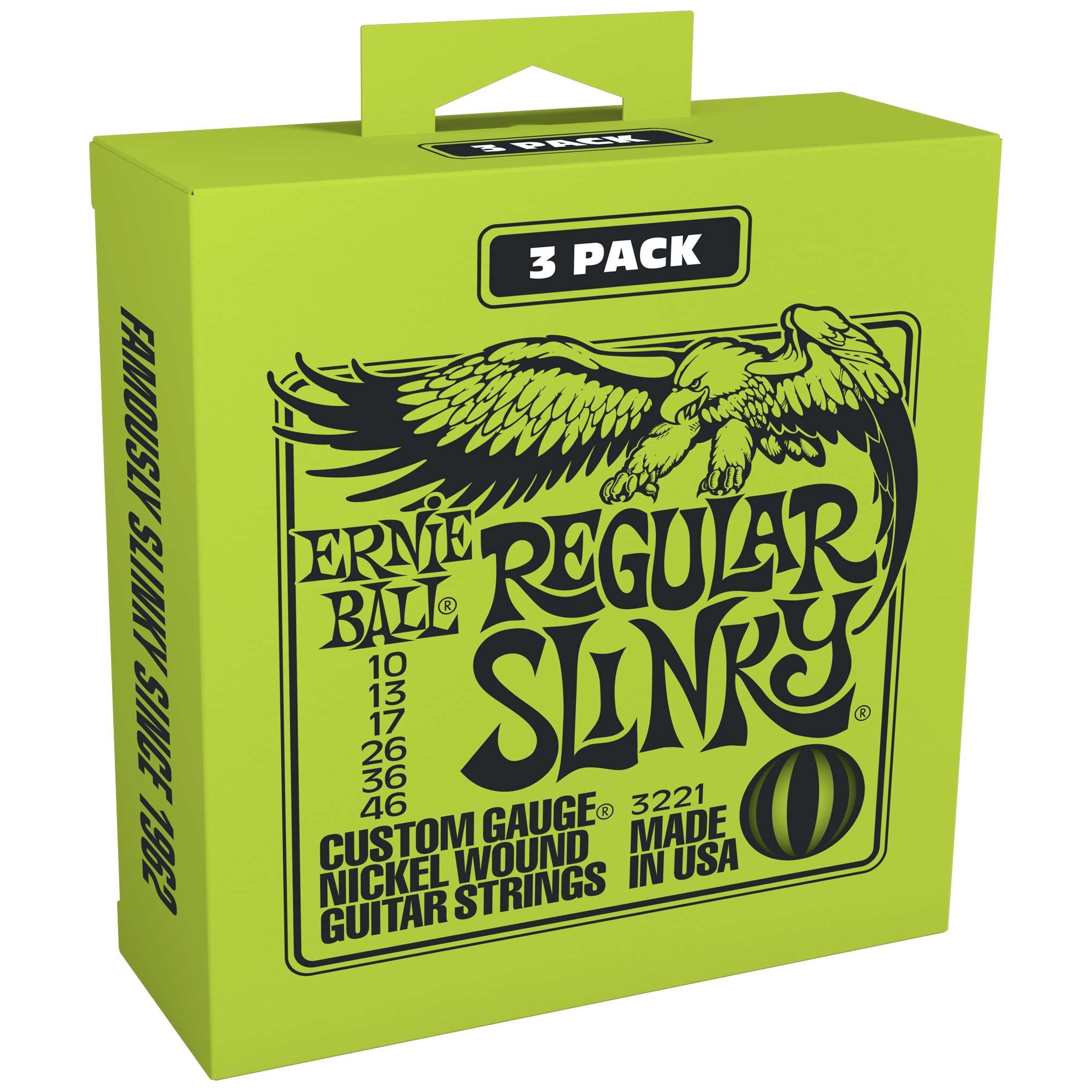 Ernie Ball - Ernie Ball 3221 - Regular Slinky 3er Pack 010-046