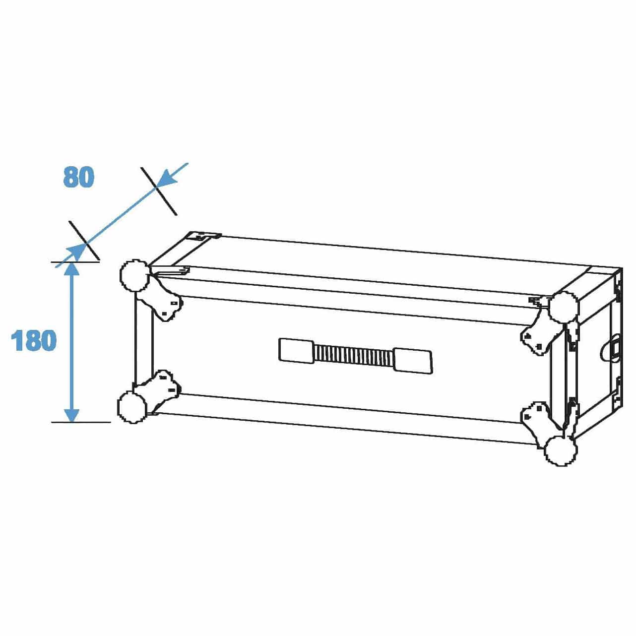 Roadinger Effect Rack CO DD, 3U, 40cm deep, black 5