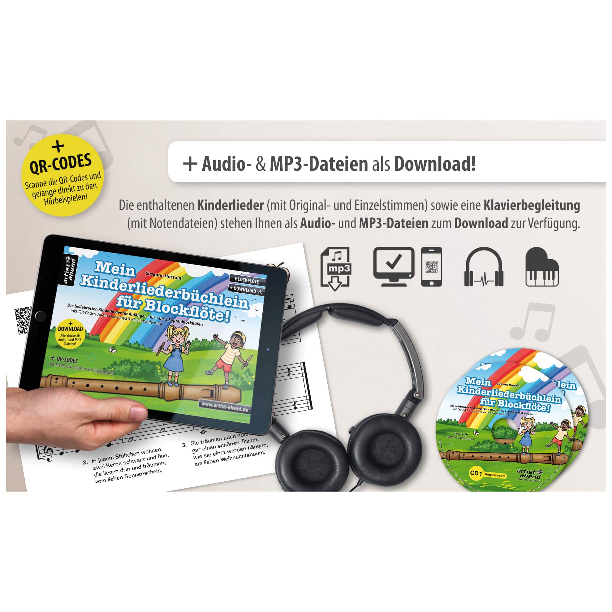 Artist Ahead Mein Kinderliederbüchlein für Blockflöte - Susanne Hossain 6
