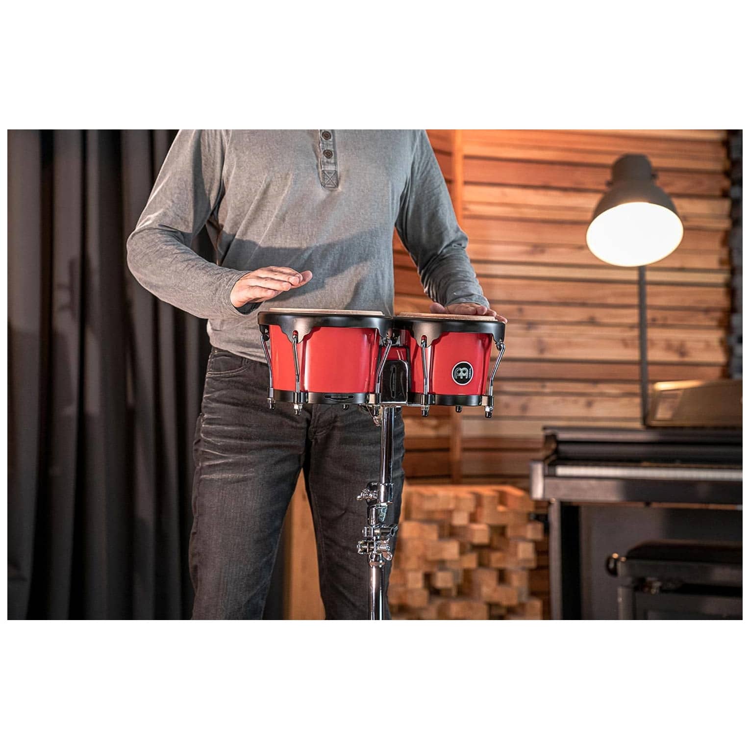 Meinl Percussion - Meinl Percussion HB50R Journey Series Bongo, Red - 5