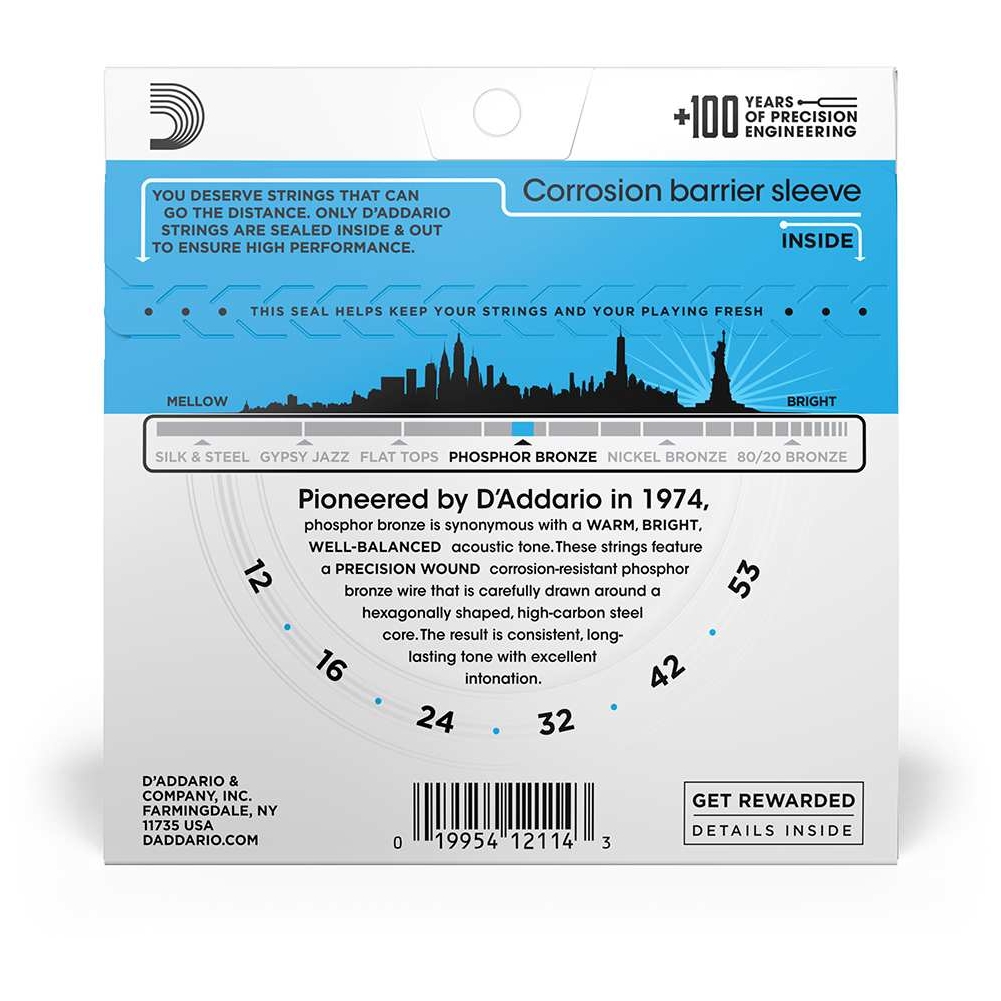 D’Addario - D’Addario EJ16 - Acoustic Phosphor Bronze 012-053 - 2