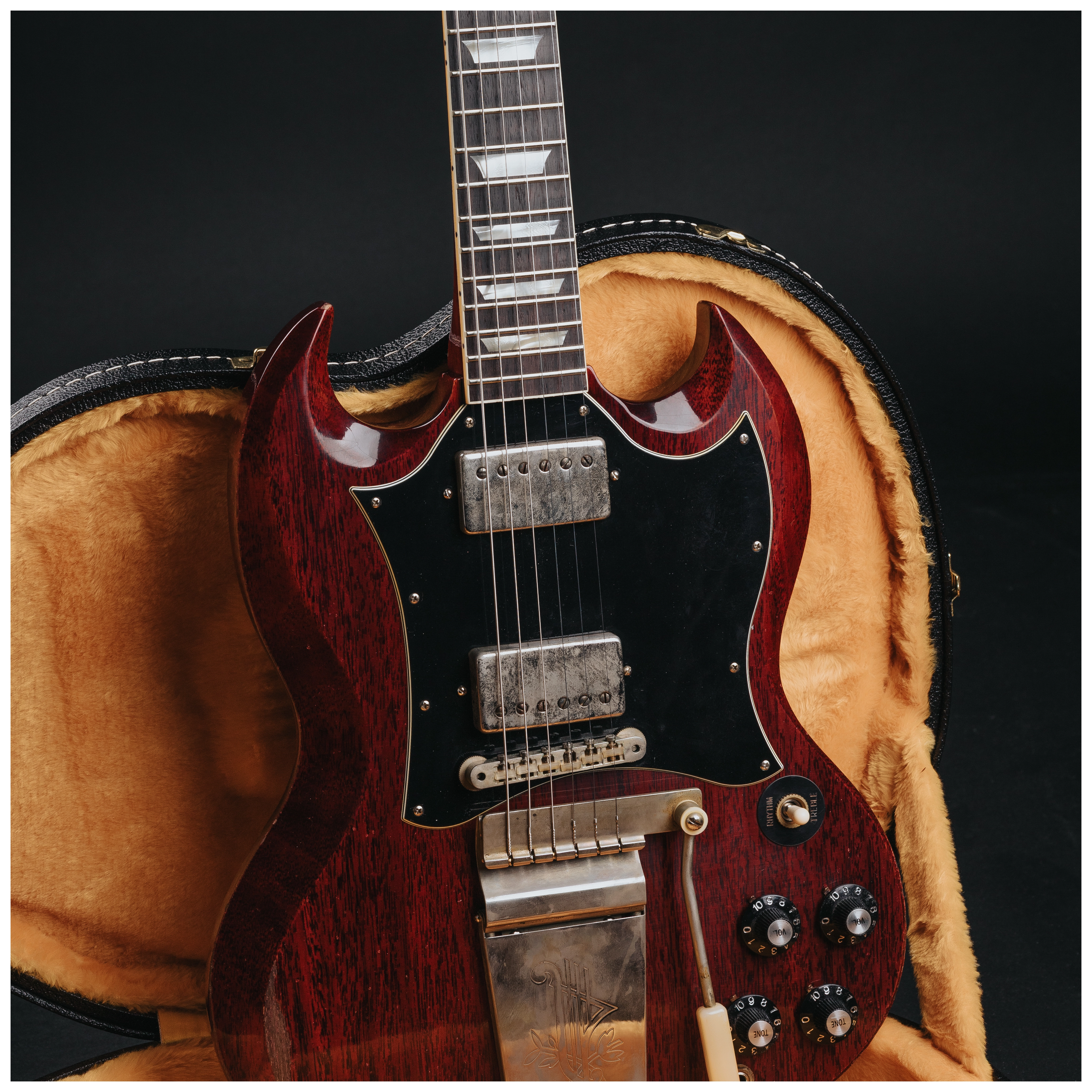 Gibson 64 SG Standard Cherry Long Maestro Heavy Aged Murphy Lab 27