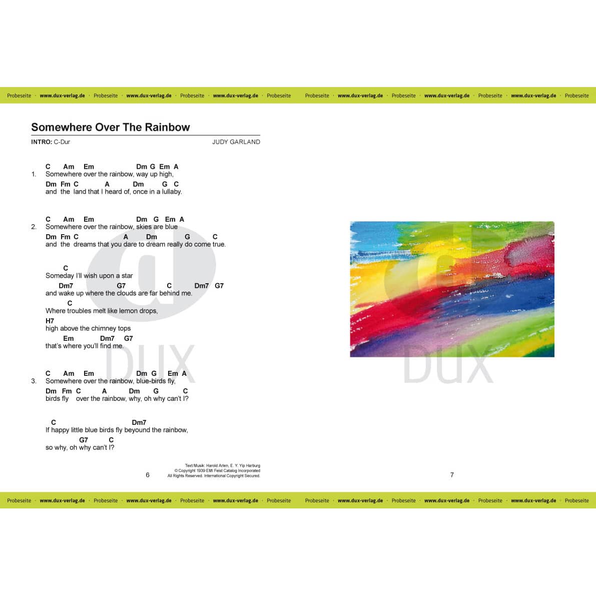 Edition DUX Songs für alle - Textbuch mit Akkorden 1