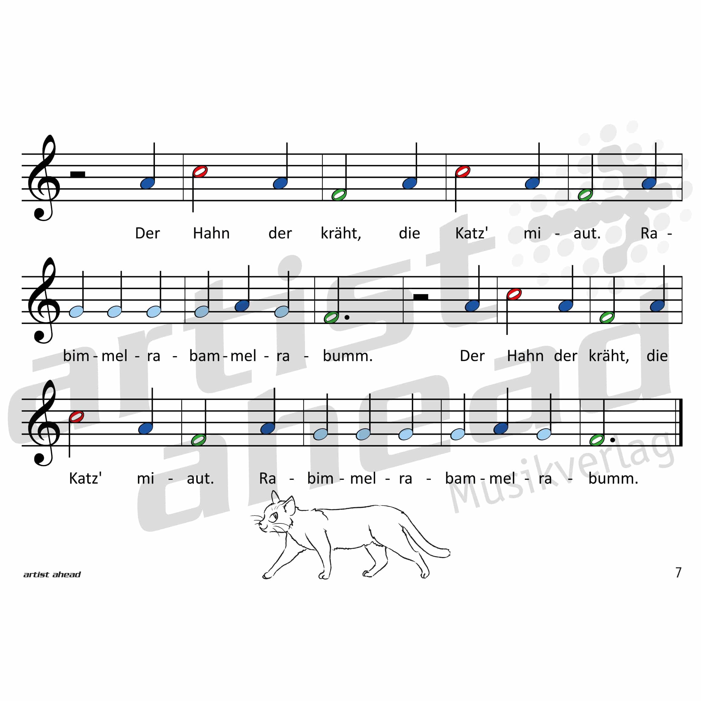 Artist Ahead Weihnachtslieder mit bunten Noten für Klavier - Jens Rupp 8