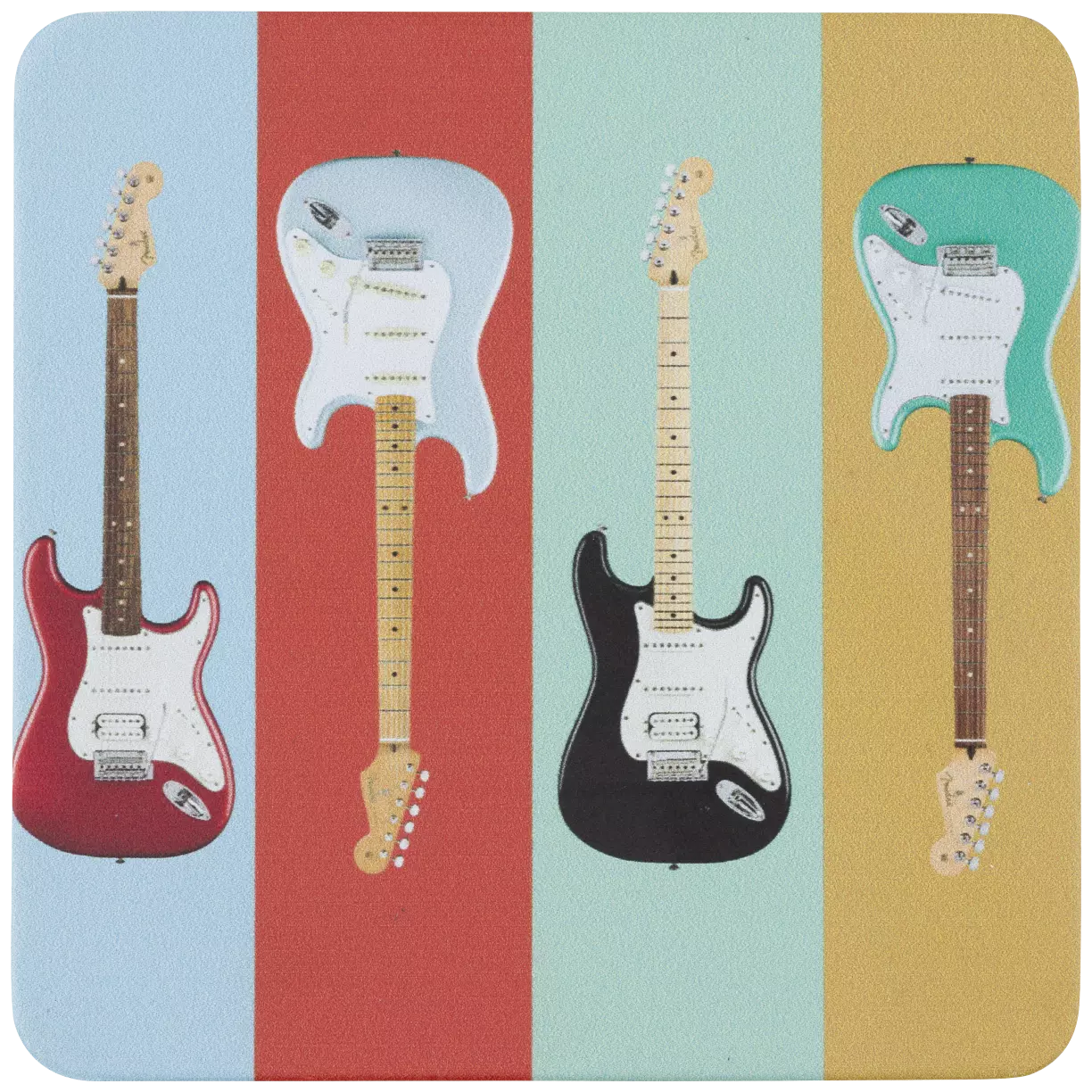 Fender Stratocaster Modern Design Coaster Set 1