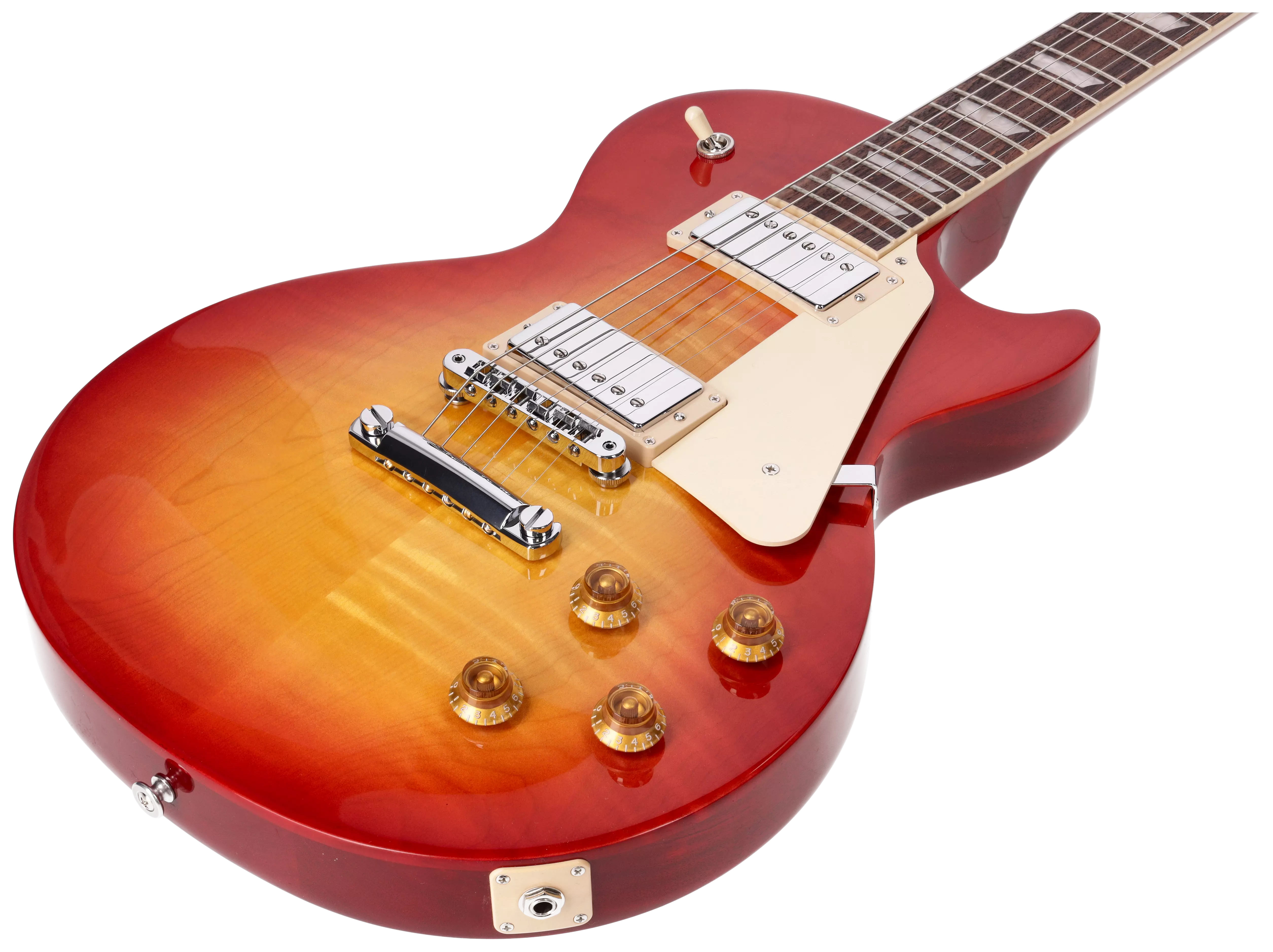 Gibson Les Paul Studio Figured Washed Cherry Sunburst 4