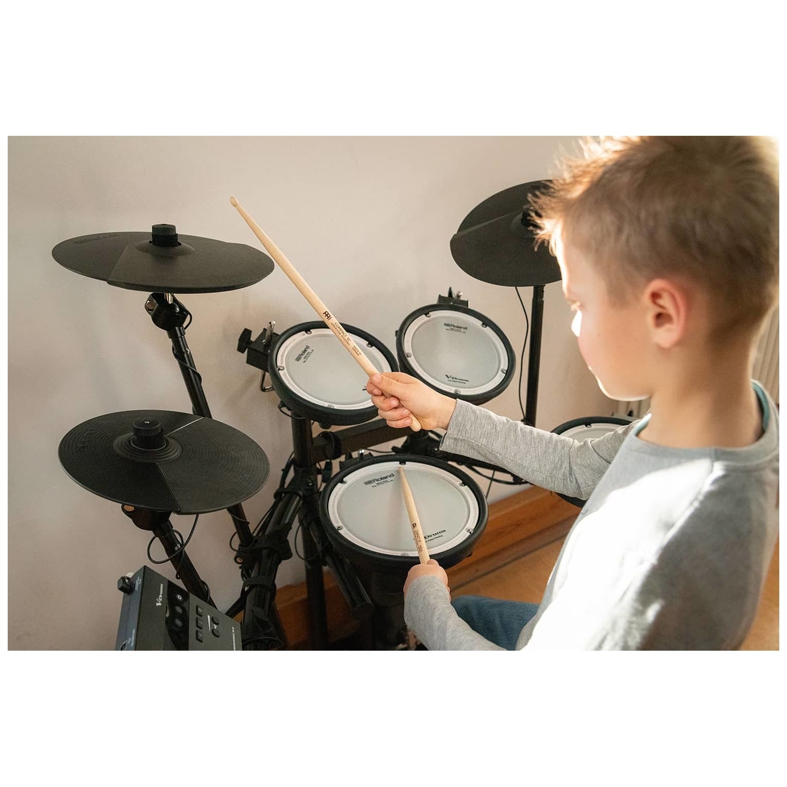 Meinl Stick Brush - Meinl Stick Brush Compact 15 Drumstick American Hickory - 5