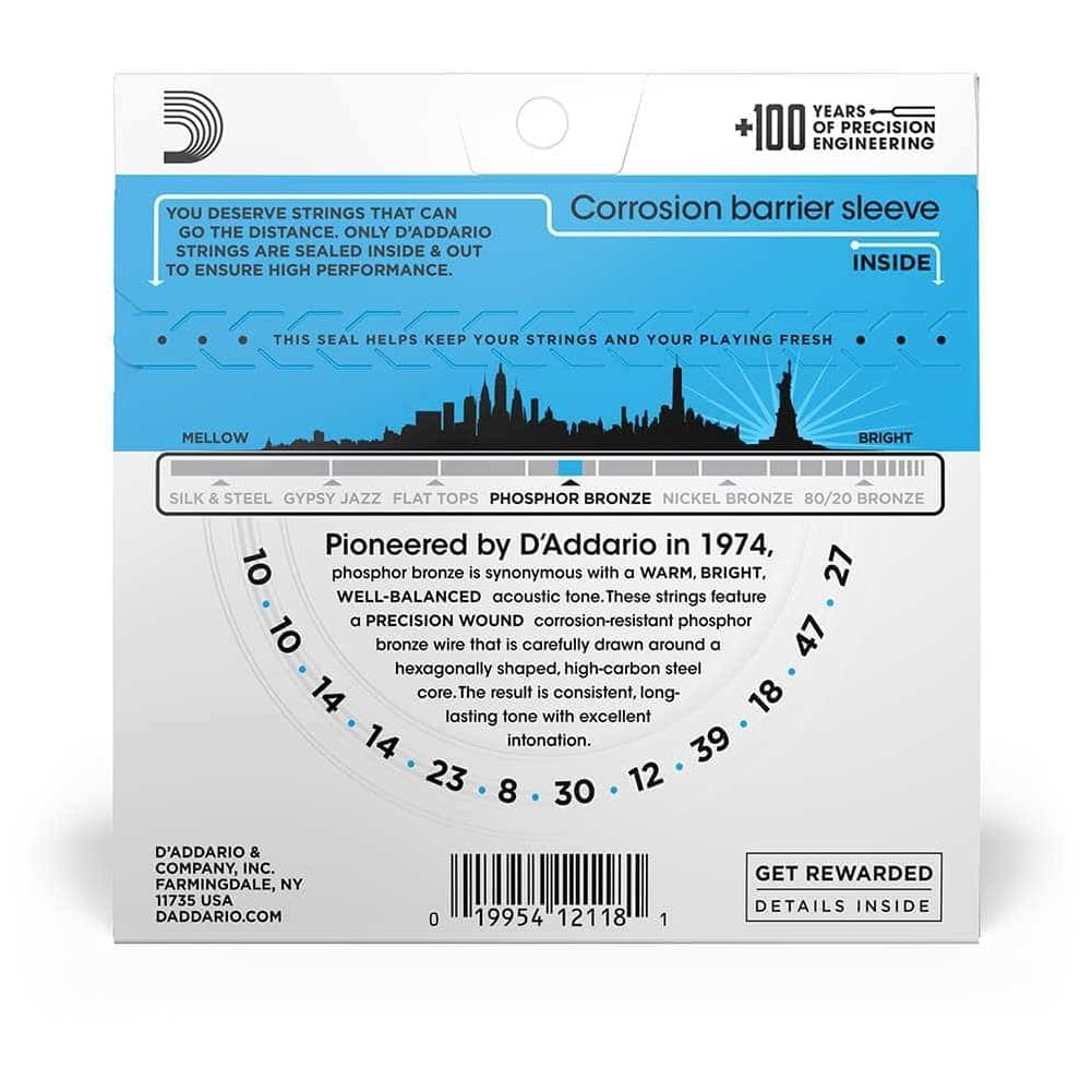 D’Addario - D’Addario EJ38 - 12-String Acoustic Phosphor Bronze 10-47 - 2