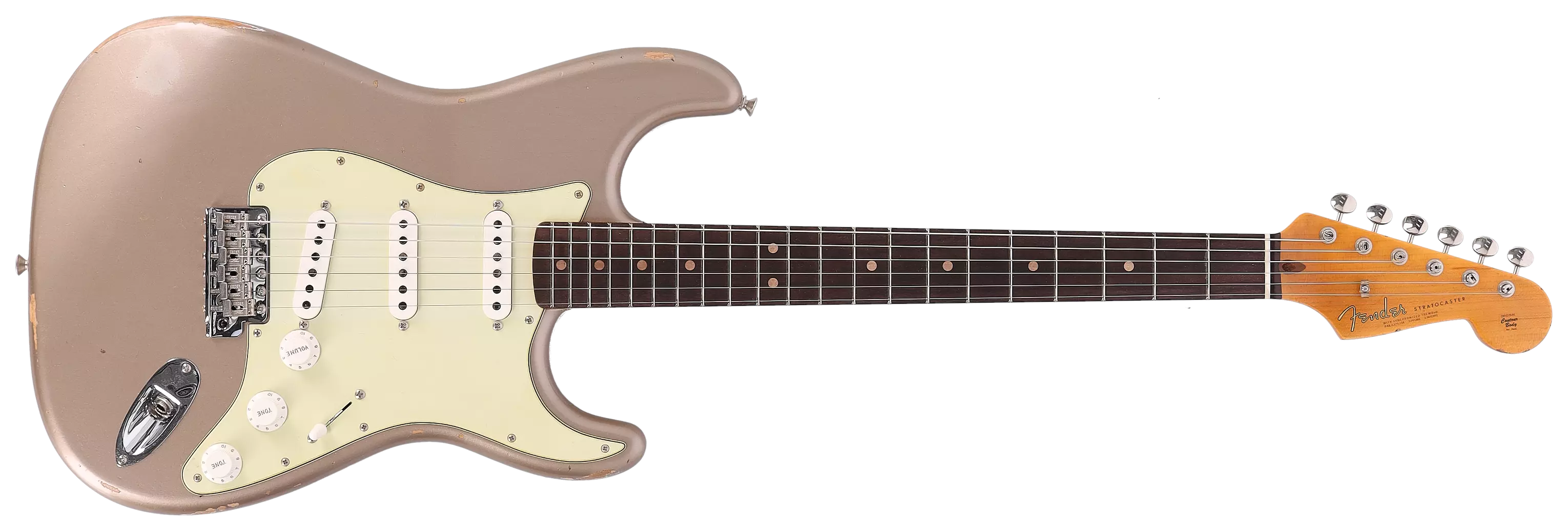 Fender Custom Shop 1963 Stratocaster Relic Aged Shoreline Gold Metallic 1