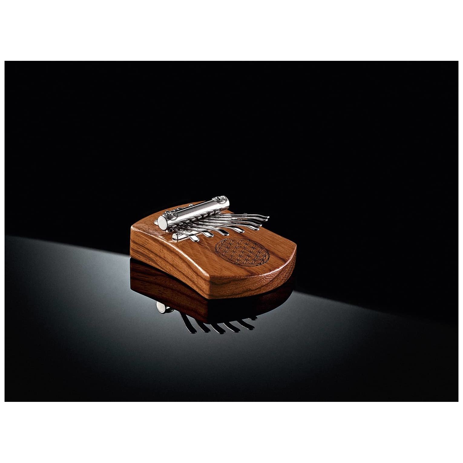 Meinl Sonic Energy - Meinl Sonic Energy KL802FOL Mini Kalimba, 8 Töne, Blume des Lebens, Rotes Zebraholz - 6