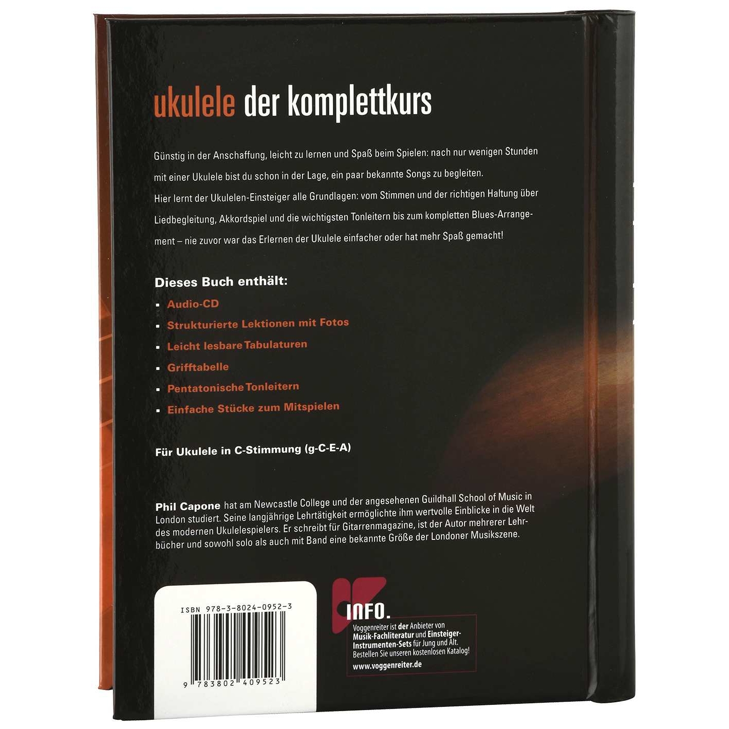 Image of Voggenreiter phil capone  ukulele  der komplettkurs  c stimmung (gcea) 10014527 1