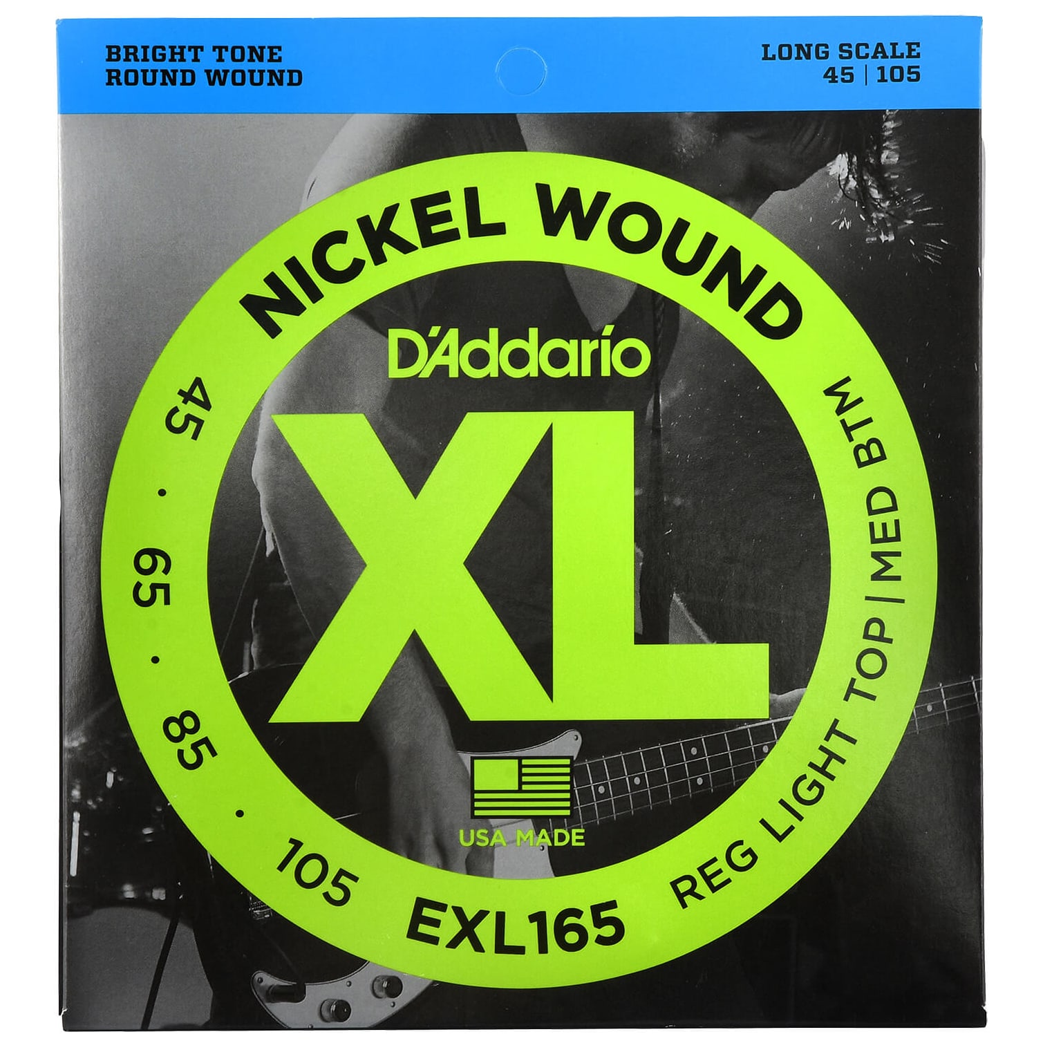 D’Addario - D’Addario EXL165 - XL Bass Nickel Wound, Long Scale 45-105