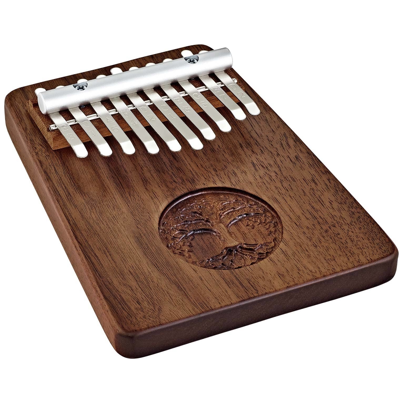 Meinl Sonic Energy - Meinl Sonic Energy KL1001TOL Solid Kalimba, 10 Töne, Baum des Lebens schwarzes Walnussholz