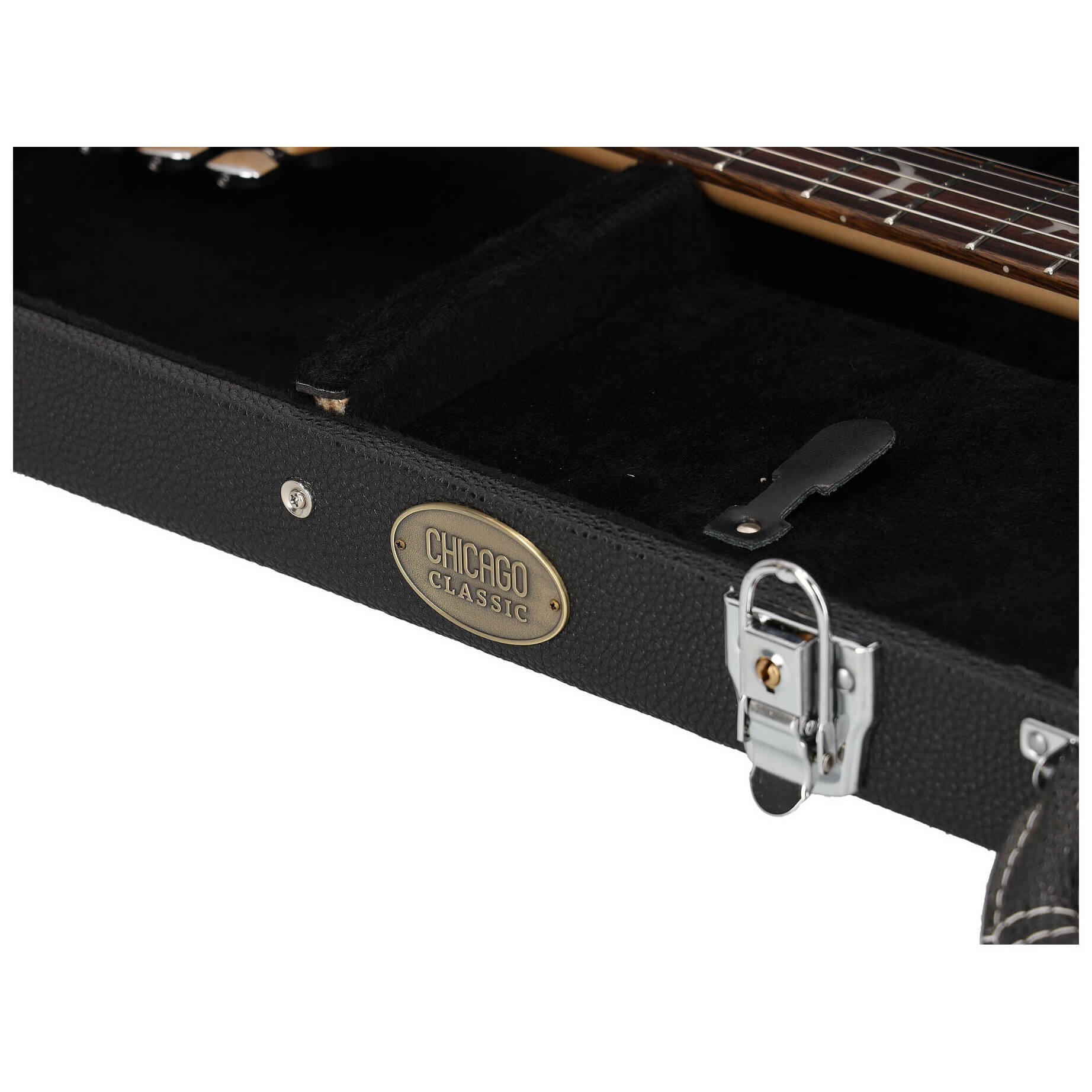 Chicago Classic E-Gitarre Rechteckkoffer Schwarz 3