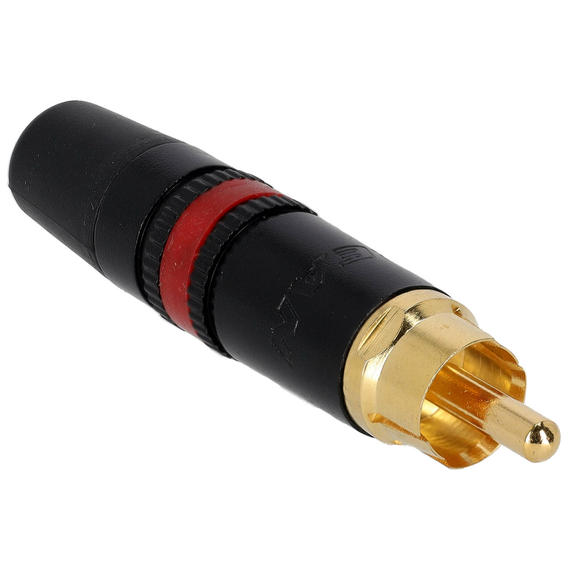 Rean by Neutrik NYS373-2 Cinchstecker Schwarz mit rotem Ring