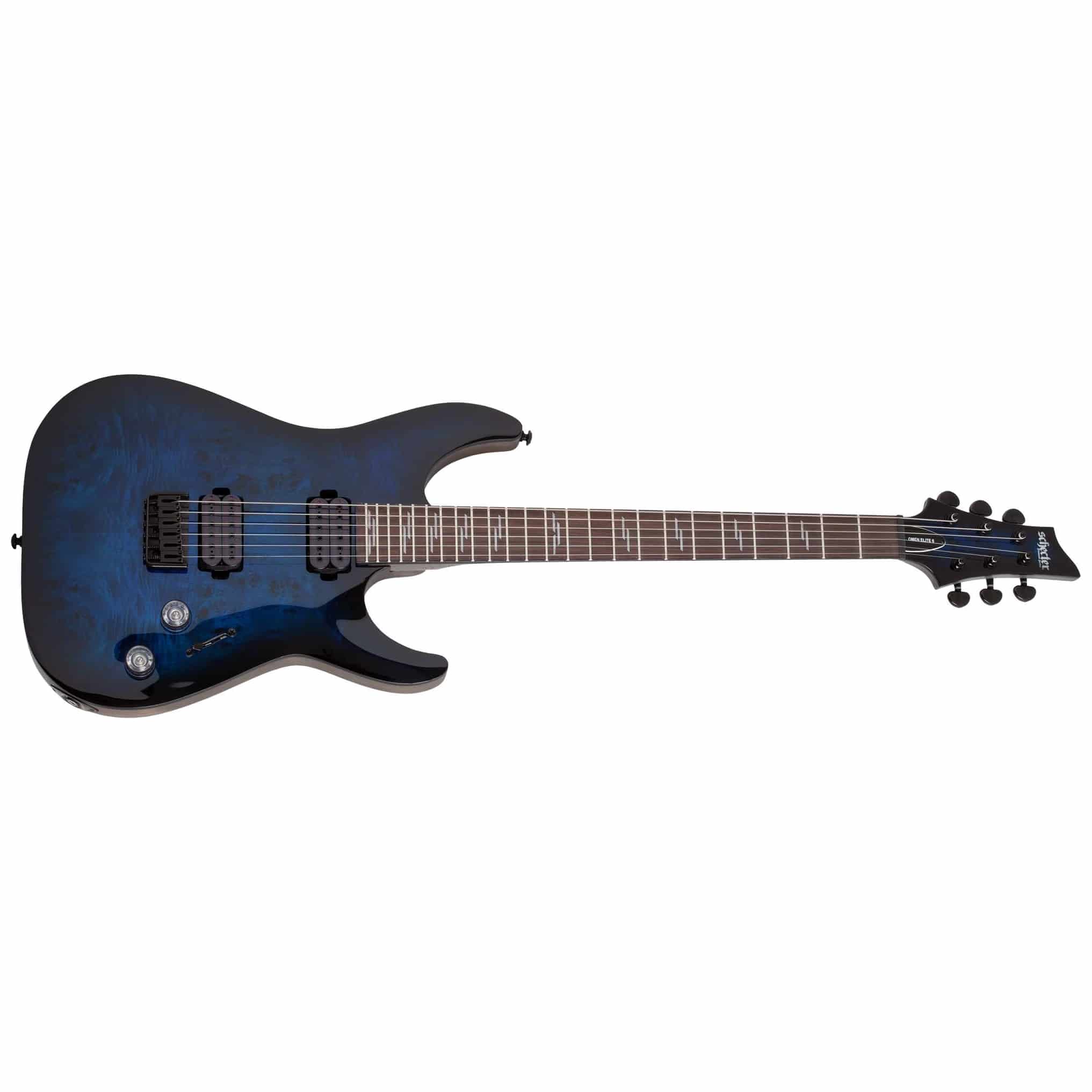 Schecter - Schecter Omen Elite 6 See Thru Blue Burst - 1