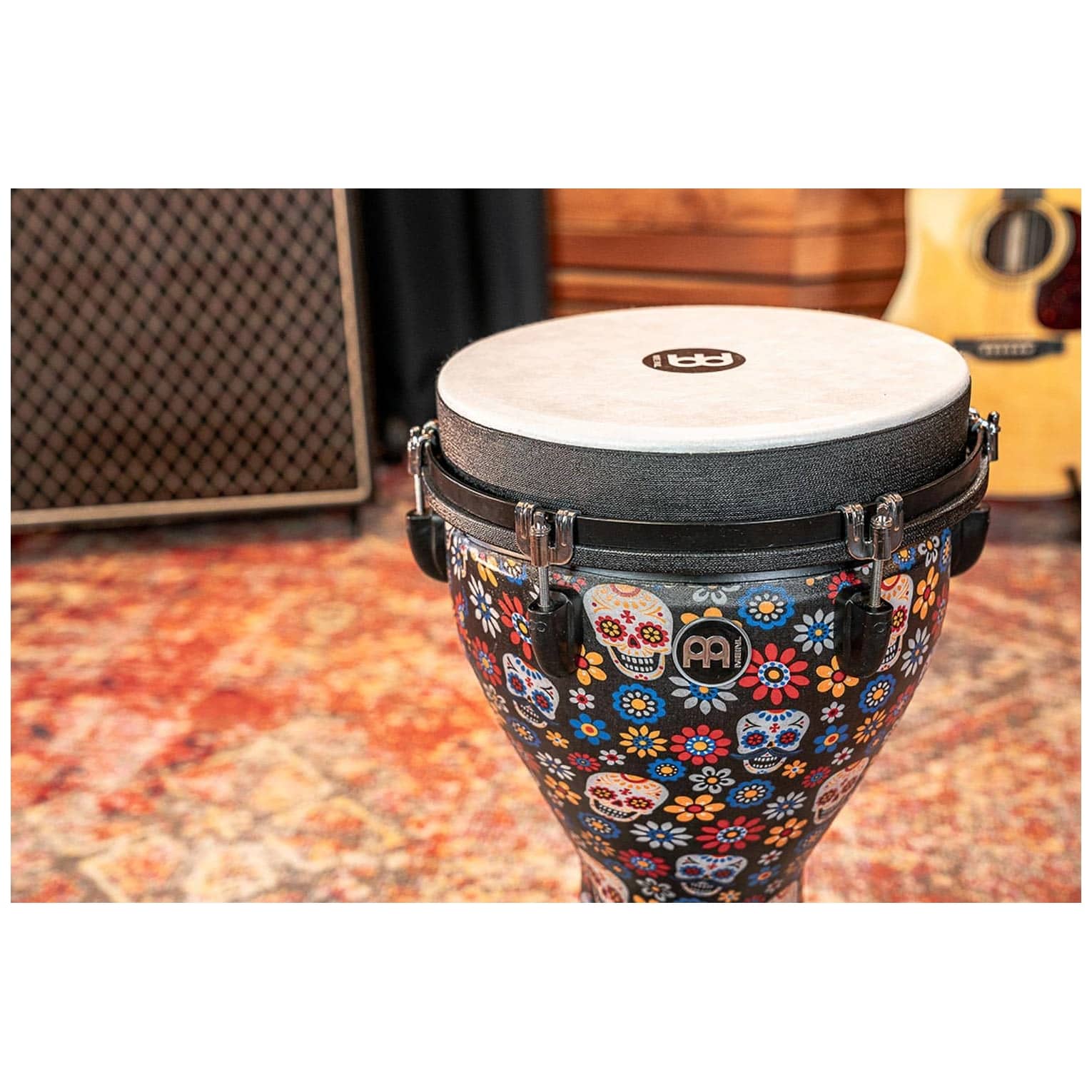 Meinl Percussion - Meinl Percussion JD12DA 12 Jumbo Djembe, Day Of The Dead - 8