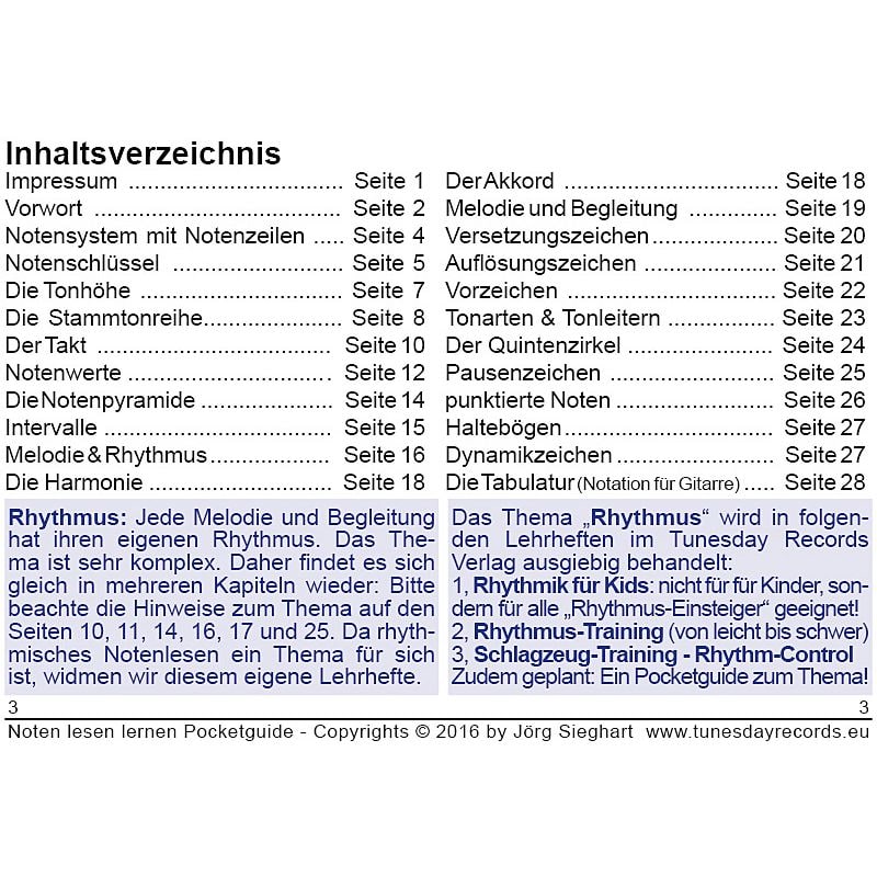 Pocketguide - Noten lesen lernen! 2