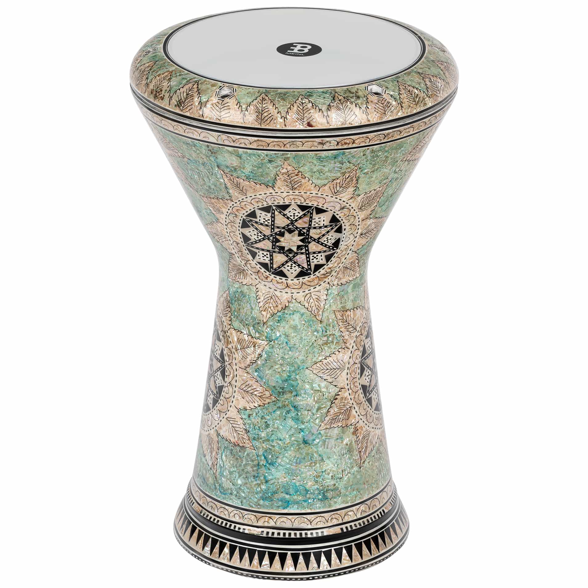 Meinl Percussion AEED4 - Doumbek 9", White Pearl, Mosaik Queen