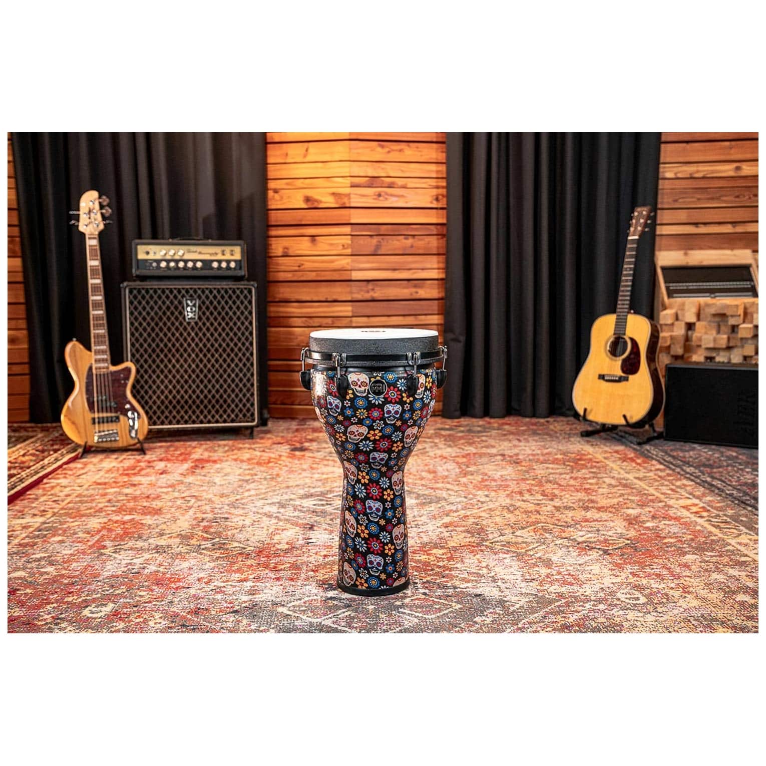 Meinl Percussion - Meinl Percussion JD12DA 12 Jumbo Djembe, Day Of The Dead - 2