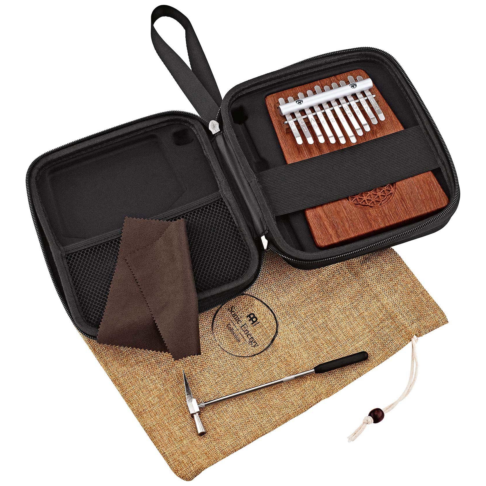 Meinl Sonic Energy - Meinl Sonic Energy KL1002FOL Solid Kalimba, 10 Töne, Blume des Lebens Sambesi-Mammutbaumho - 11