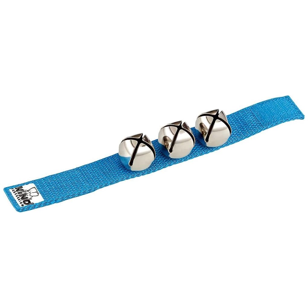Nino Percussion - Nino Percussion Wrist Bell, 9 Strap, Blue