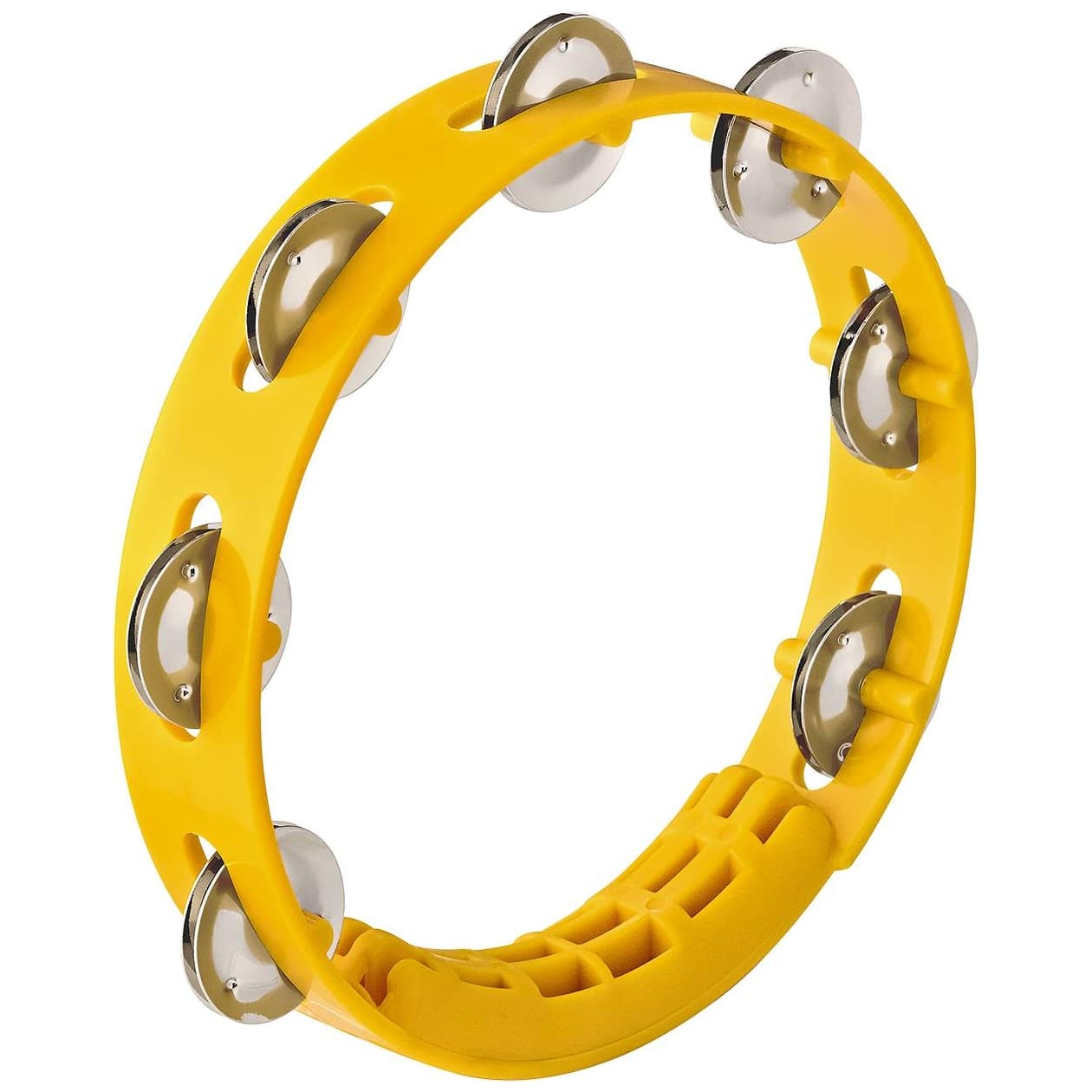 Nino Percussion - Nino Percussion 8 ABS Tambourine, 1 Row , Yellow