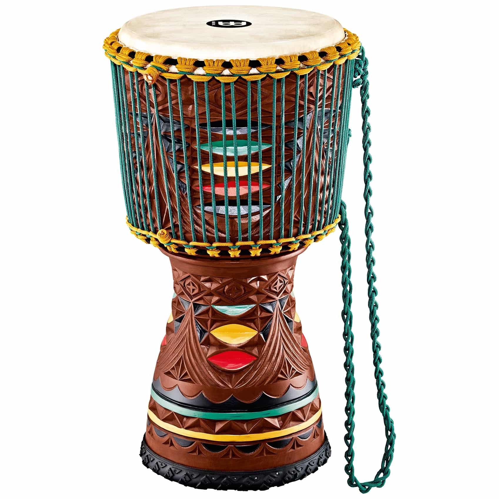 Meinl Percussion - Meinl Percussion AE-DJTC2-L - 12 Artisan Edition Tongo Carved Djembe, Coloured Carving