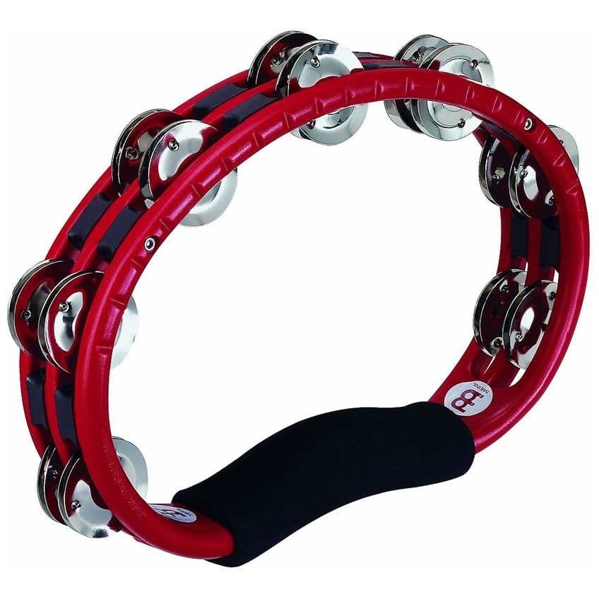 Meinl Percussion - Meinl Percussion TMT1R - Traditional hand Held ABS Tambourine, Red, Nickel Plates Steel Jingles