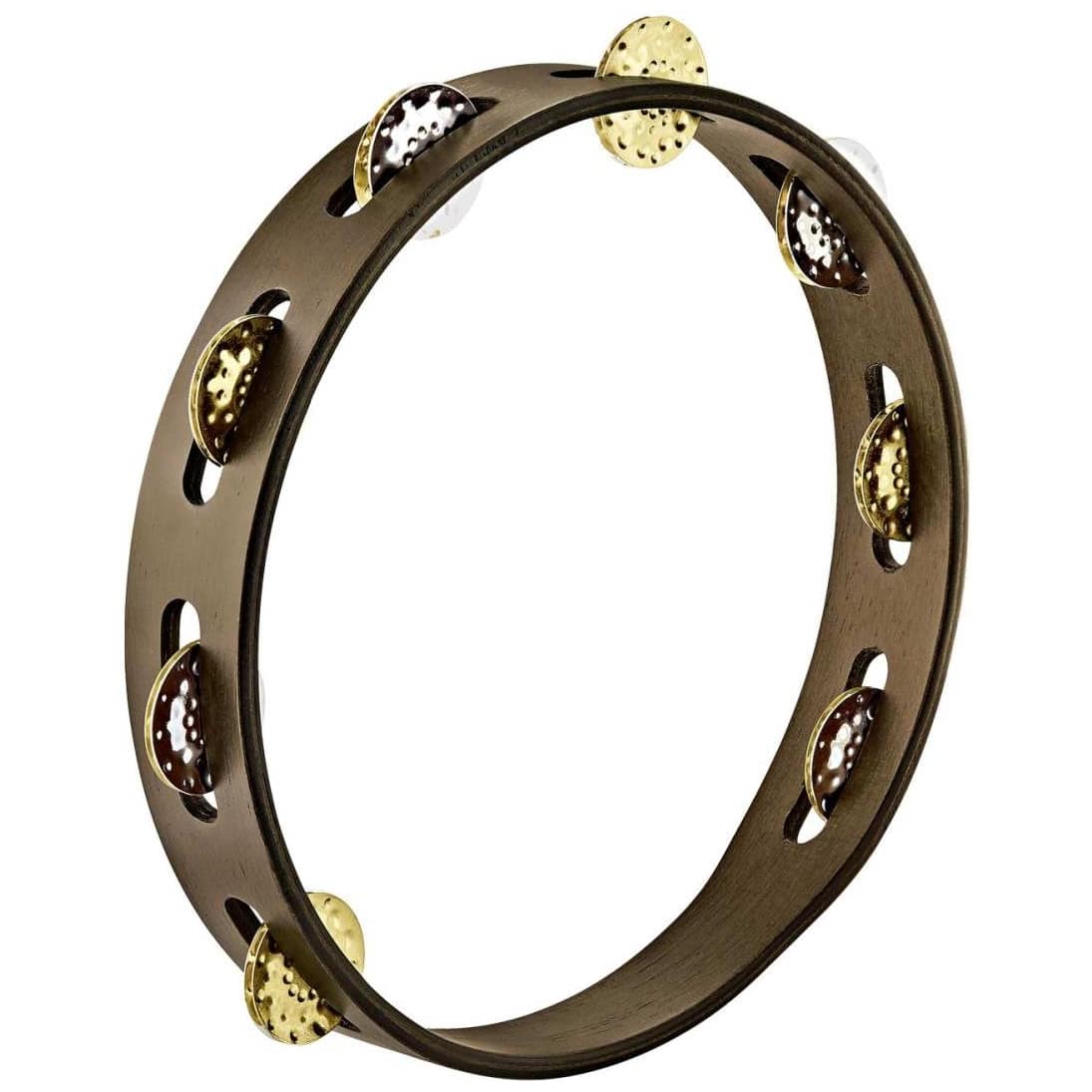 Meinl Percussion - Meinl Percussion TA1VM-WB - 10 Zoll Vintage Wood Tambourine, Single Row, Mixed Jingles
