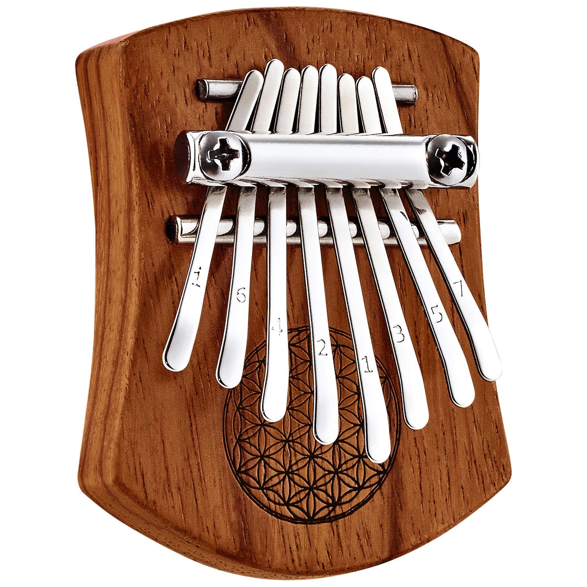 Meinl Sonic Energy - Meinl Sonic Energy KL802FOL Mini Kalimba, 8 Töne, Blume des Lebens, Rotes Zebraholz - 2