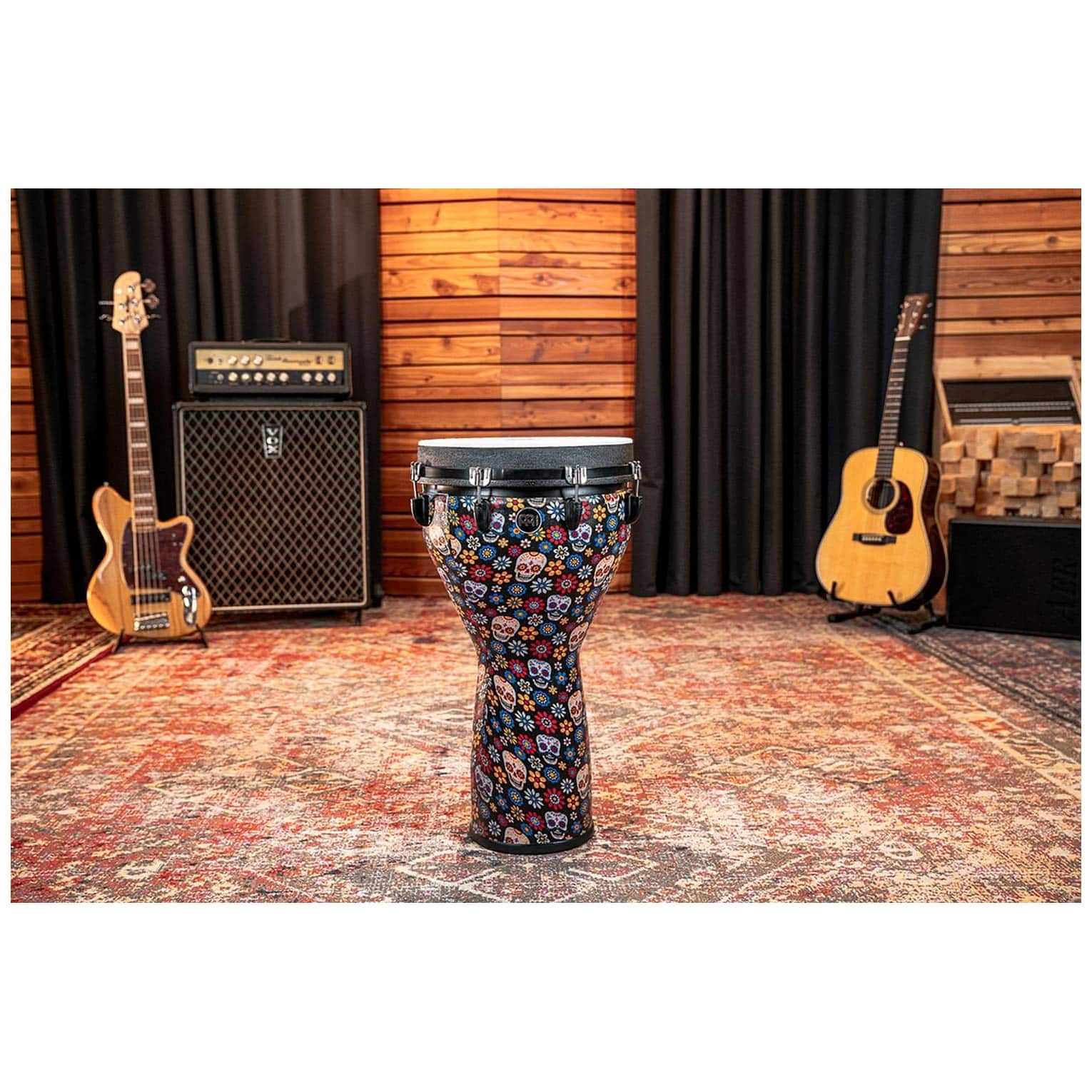 Meinl Percussion - Meinl Percussion JD14DA 14 Jumbo Djembe, Day Of The Dead - 2