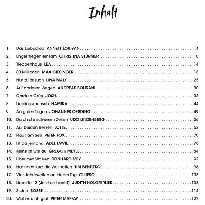 Bosworth Edition Songpoeten - 20 Songs für Klavier, Gesang & Gitarr 2