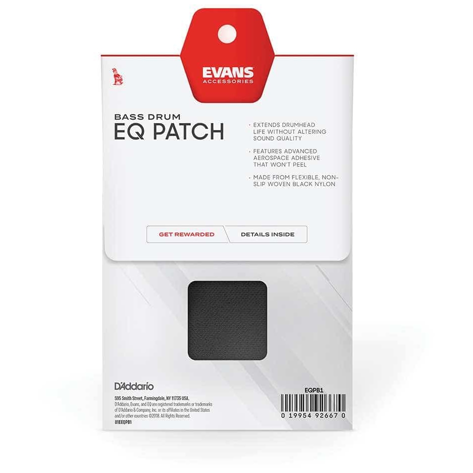 Evans - Evans EQPB1 - Evans EQ Single Pedal Patch - Black Nylon - 3