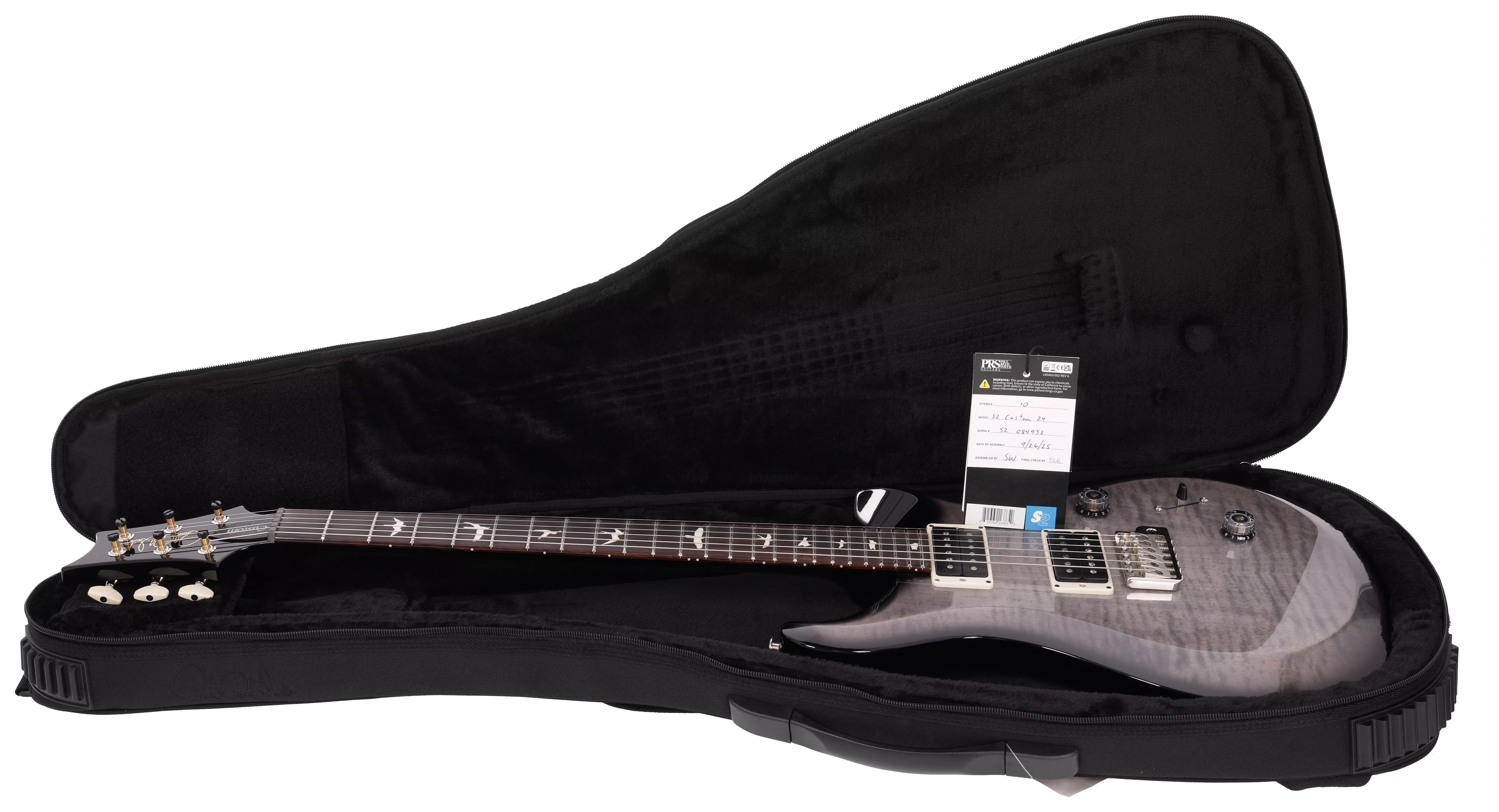 PRS S2 Custom 24 Faded Gray Black Burst 17