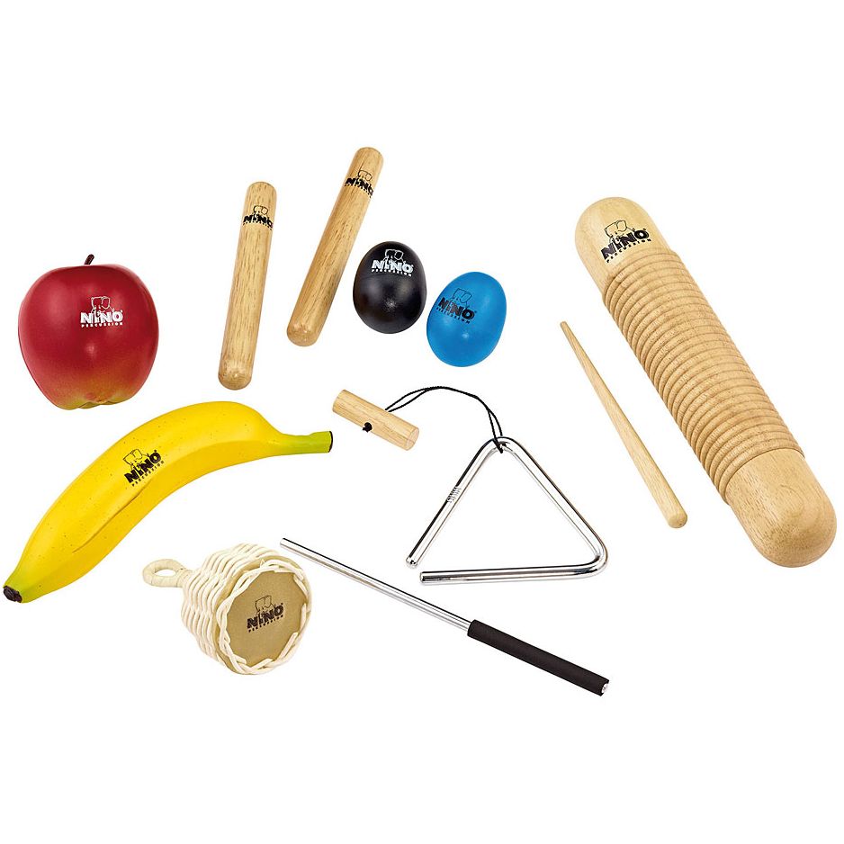 Nino Percussion NINOSET4 Kid's Percussion Set 9 Pcs.