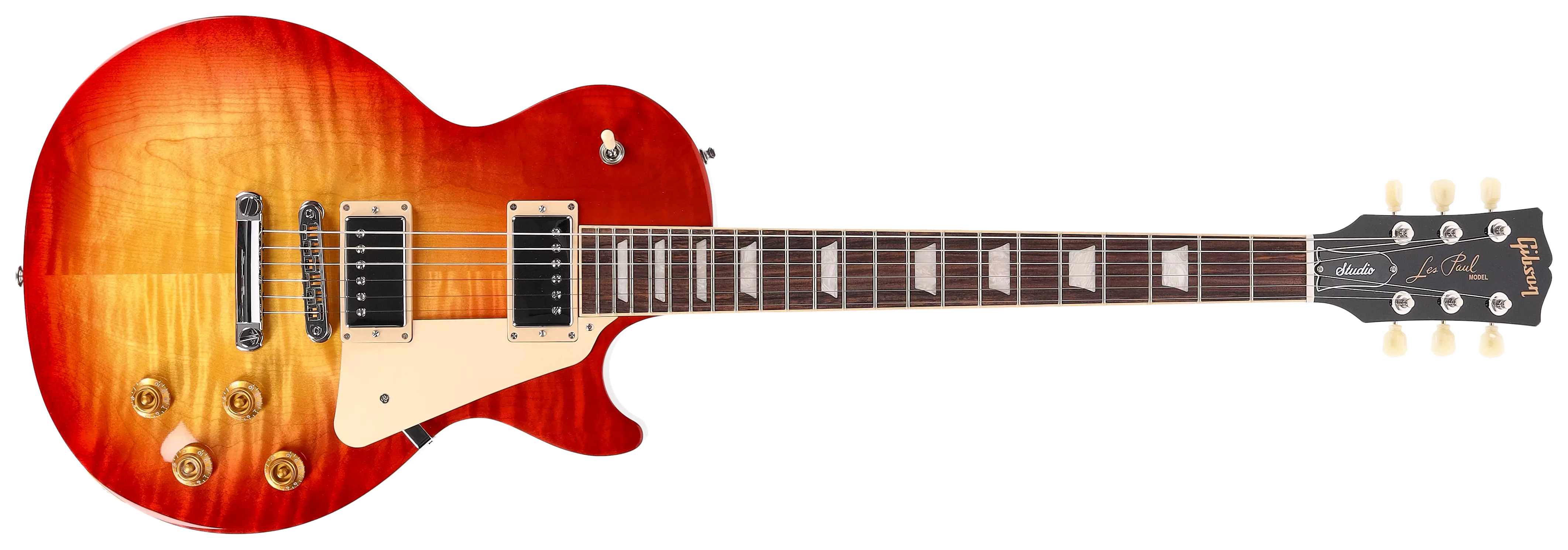Gibson Les Paul Studio Figured Washed Cherry Sunburst 1