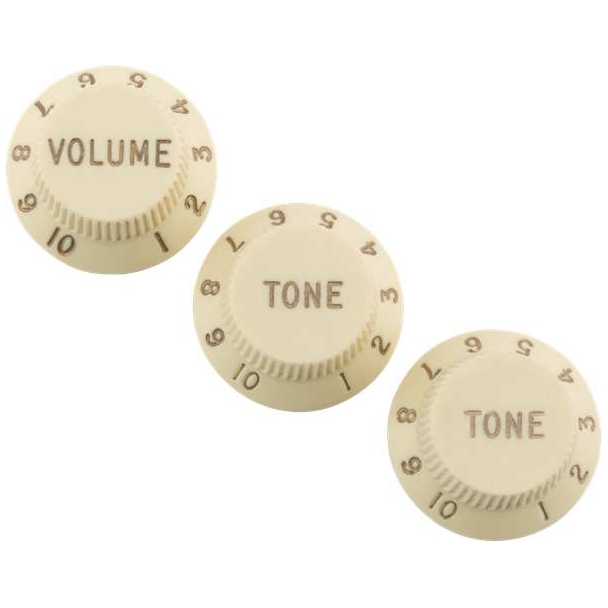 Fender - Fender Roadworn Strat Knobs Set Aged White