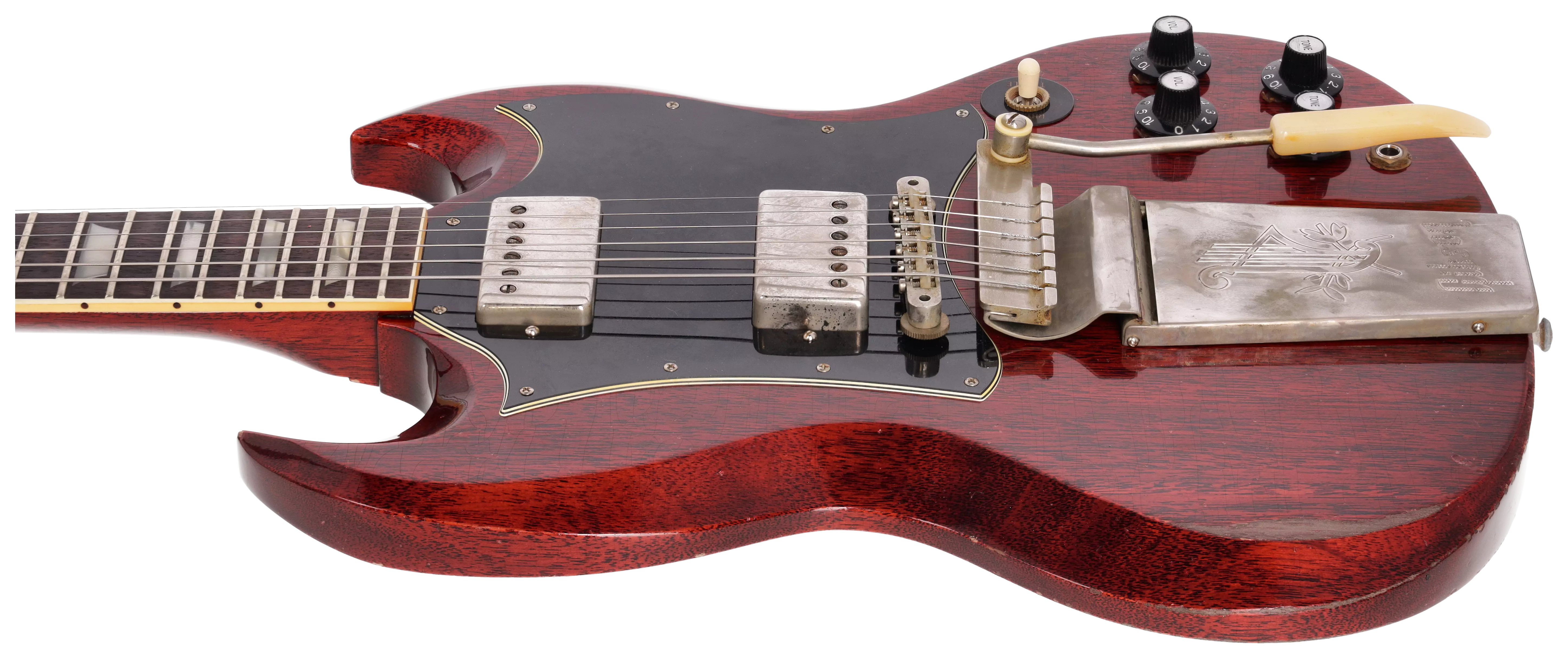 Gibson 64 SG Standard Cherry Long Maestro Heavy Aged Murphy Lab 5