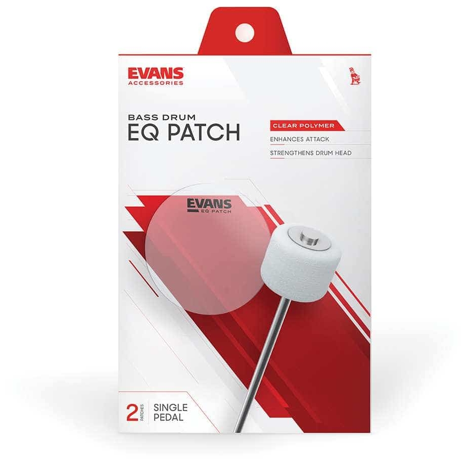 Evans - Evans EQPC1 - Evans EQ Single Pedal Patch - Clear Plastic - 2