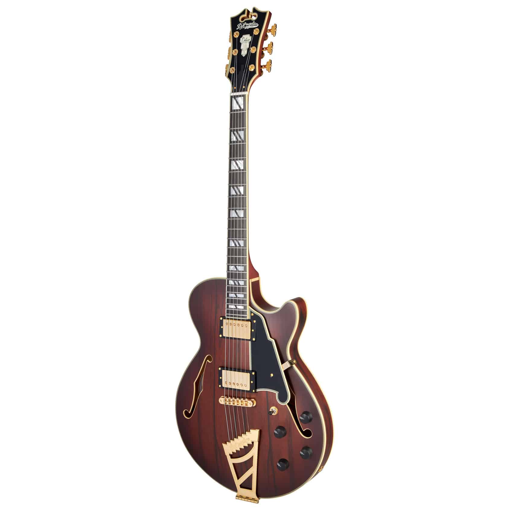 D’Angelico Guitars Deluxe SS Satin Brown Burst 4