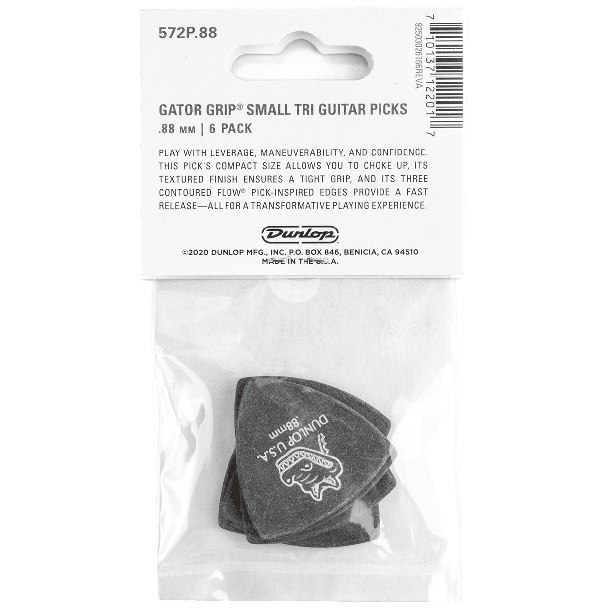 Dunlop Gator Grip Small Triangle 0.88 Player Pack 6 Stück 1