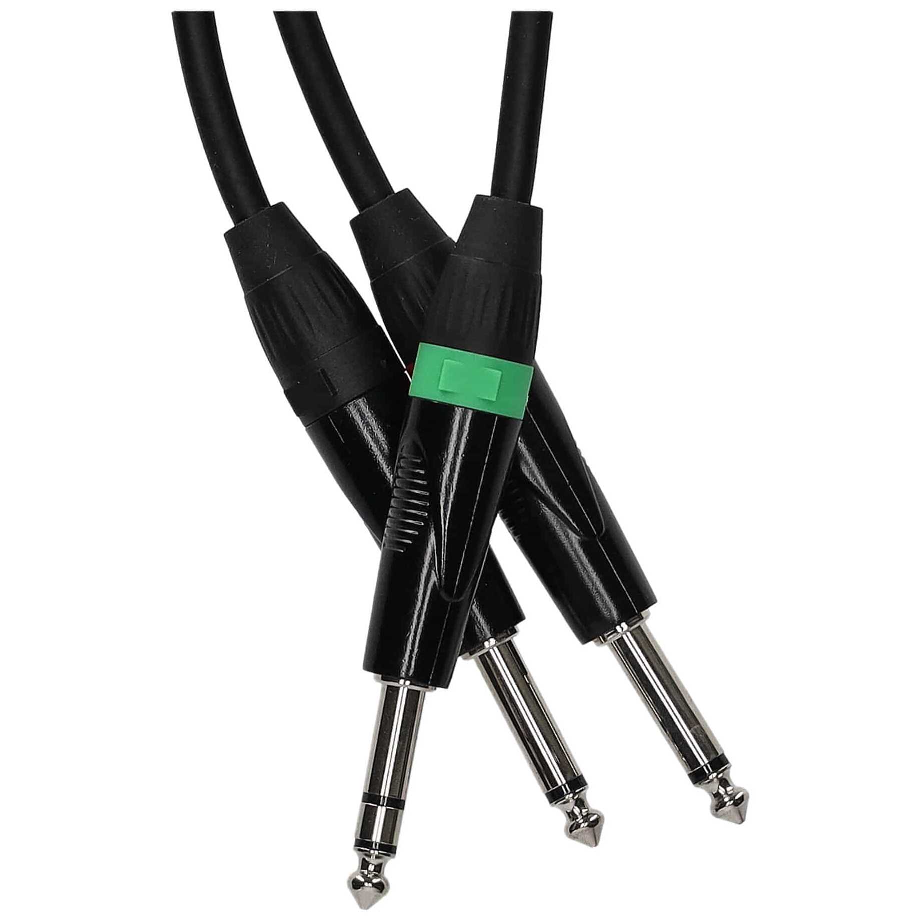 Klang - Klang Y-Audiokabel, 1 Meter 6,3 mm Klinke, male, stereo 2 x 6,3mm Klinke, male, mono - 2