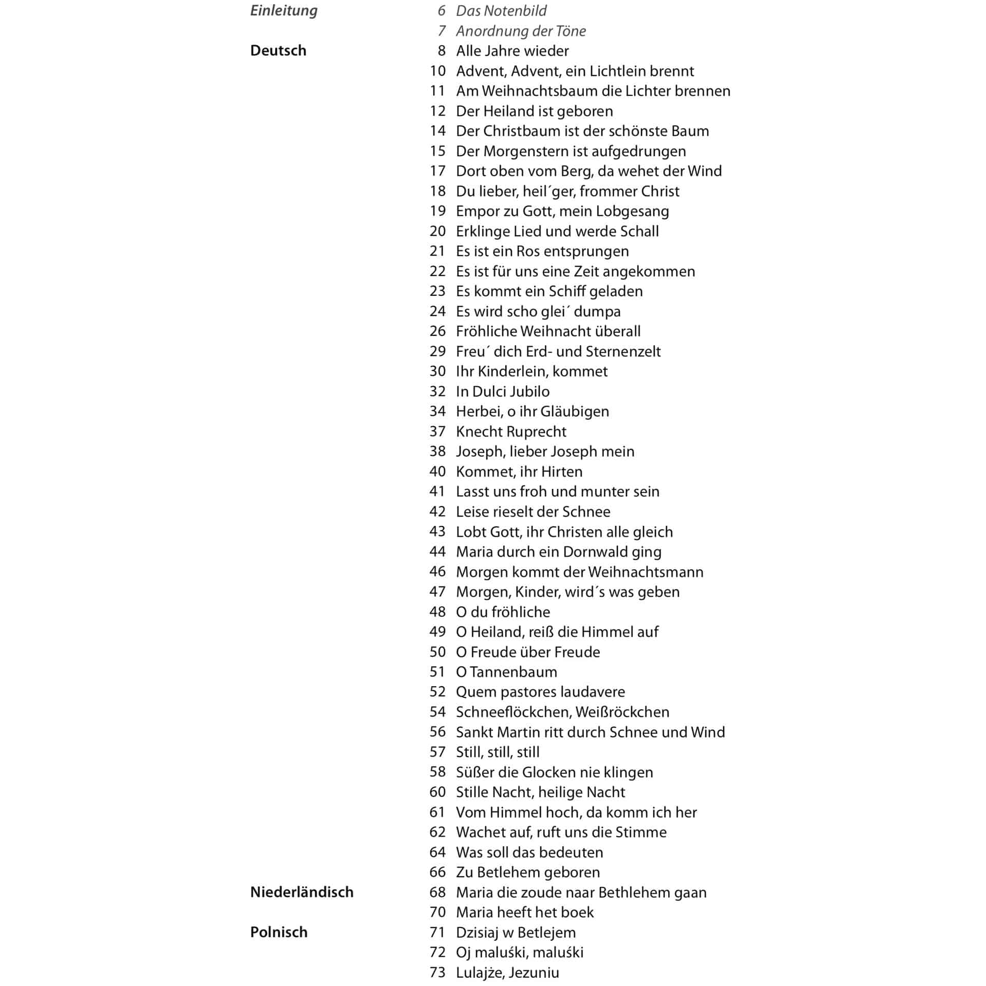  Weihnachtslieder aus alles Welt für Kalimba (17 Töne, C-Dur) 1